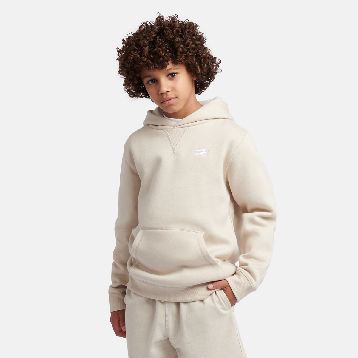 New Balance B New Balance French Terry Small Logo Hoodie in