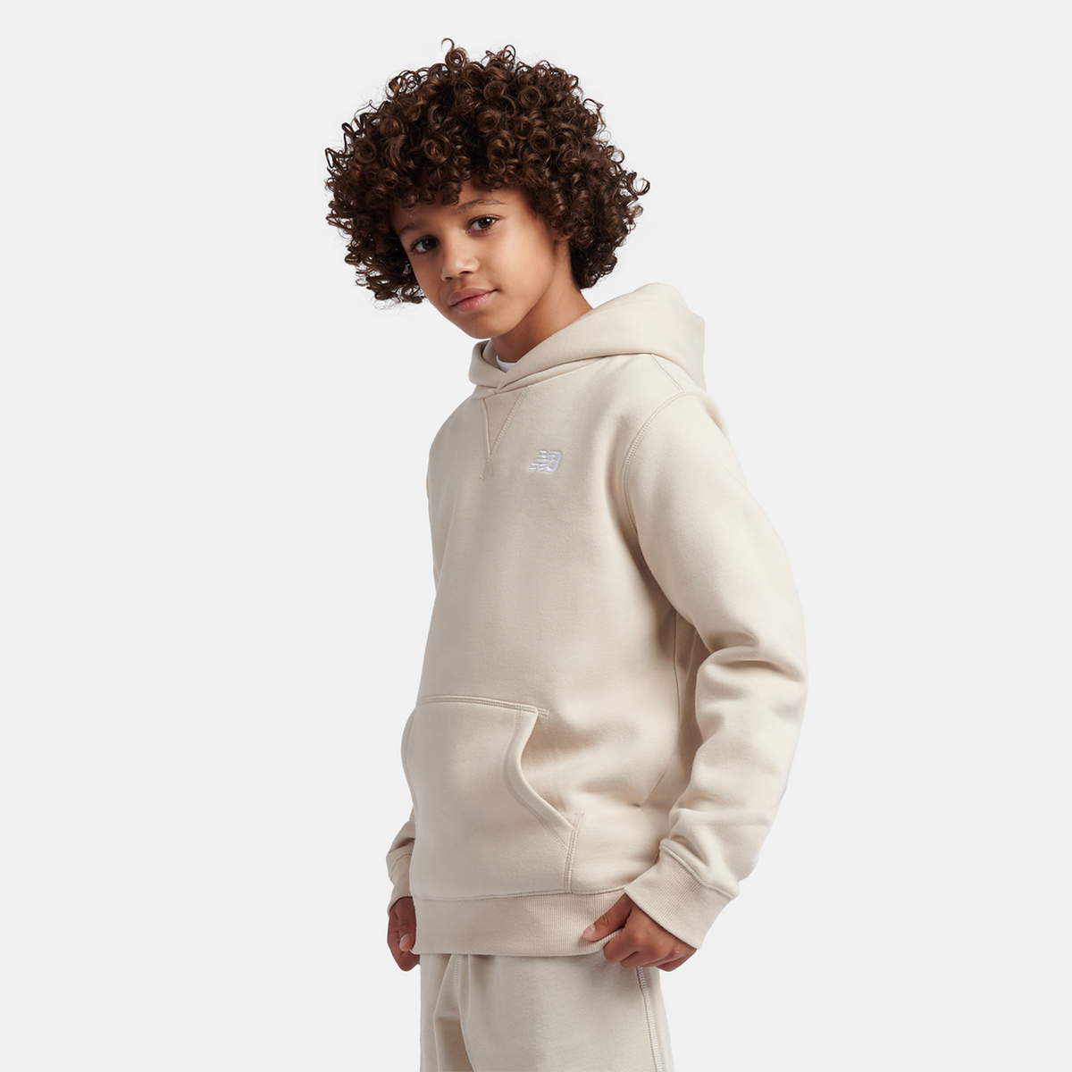 New Balance B New Balance French Terry Small Logo Hoodie in