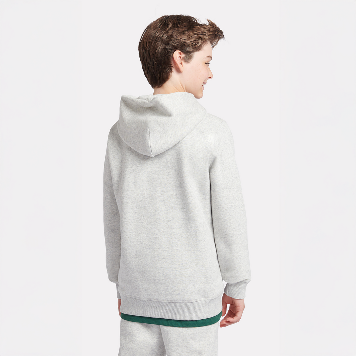 New Balance B New Balance French Terry Small Logo Hoodie in GRAU