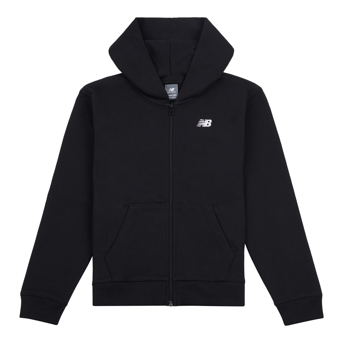 New Balance B New Balance French Terry Small Logo FZ Hoodie in SCHWARZ