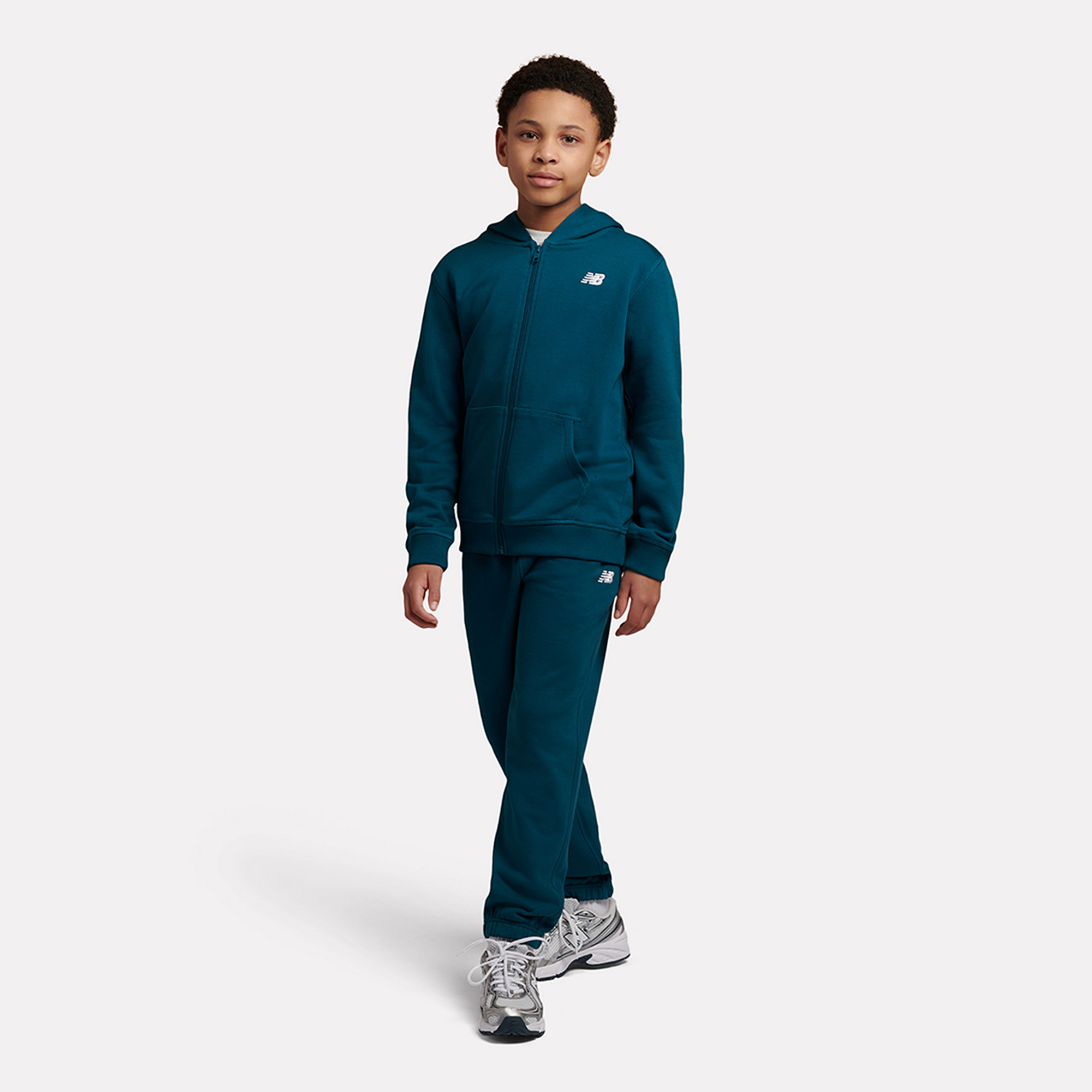 New Balance B New Balance French Terry Small Logo FZ Hoodie in