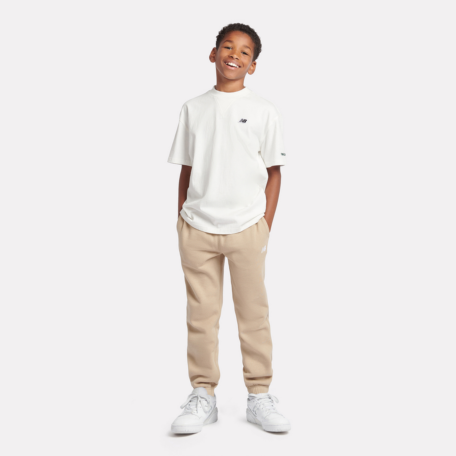 New Balance B New Balance French Terry Small Logo Jogger in