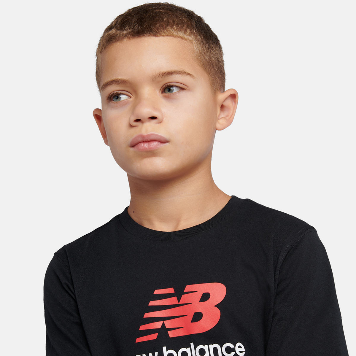 New Balance B NEW BALANCE JERSEY STACKED LOGO TEE in