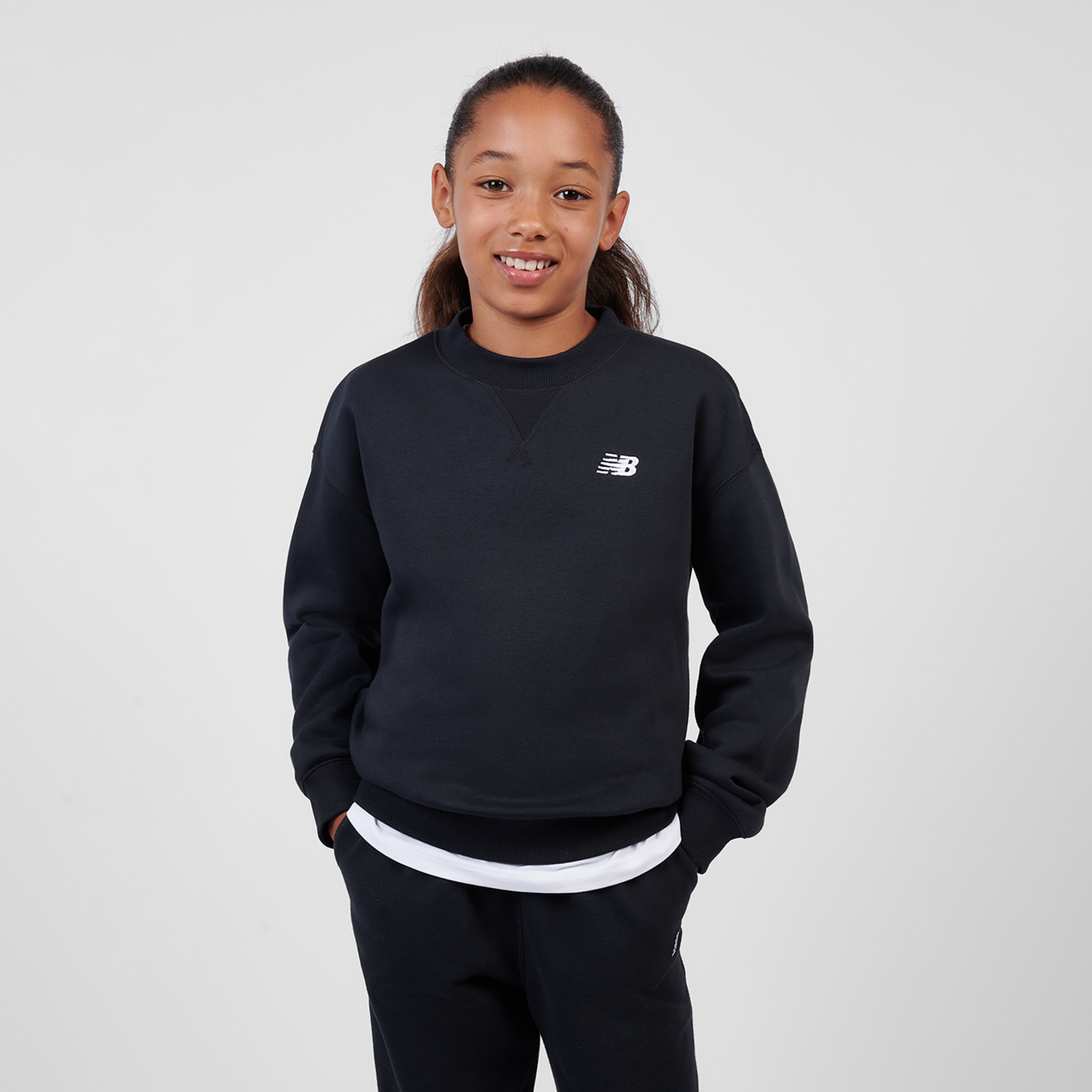 New Balance G New Balance French Terry Small Logo Crew in