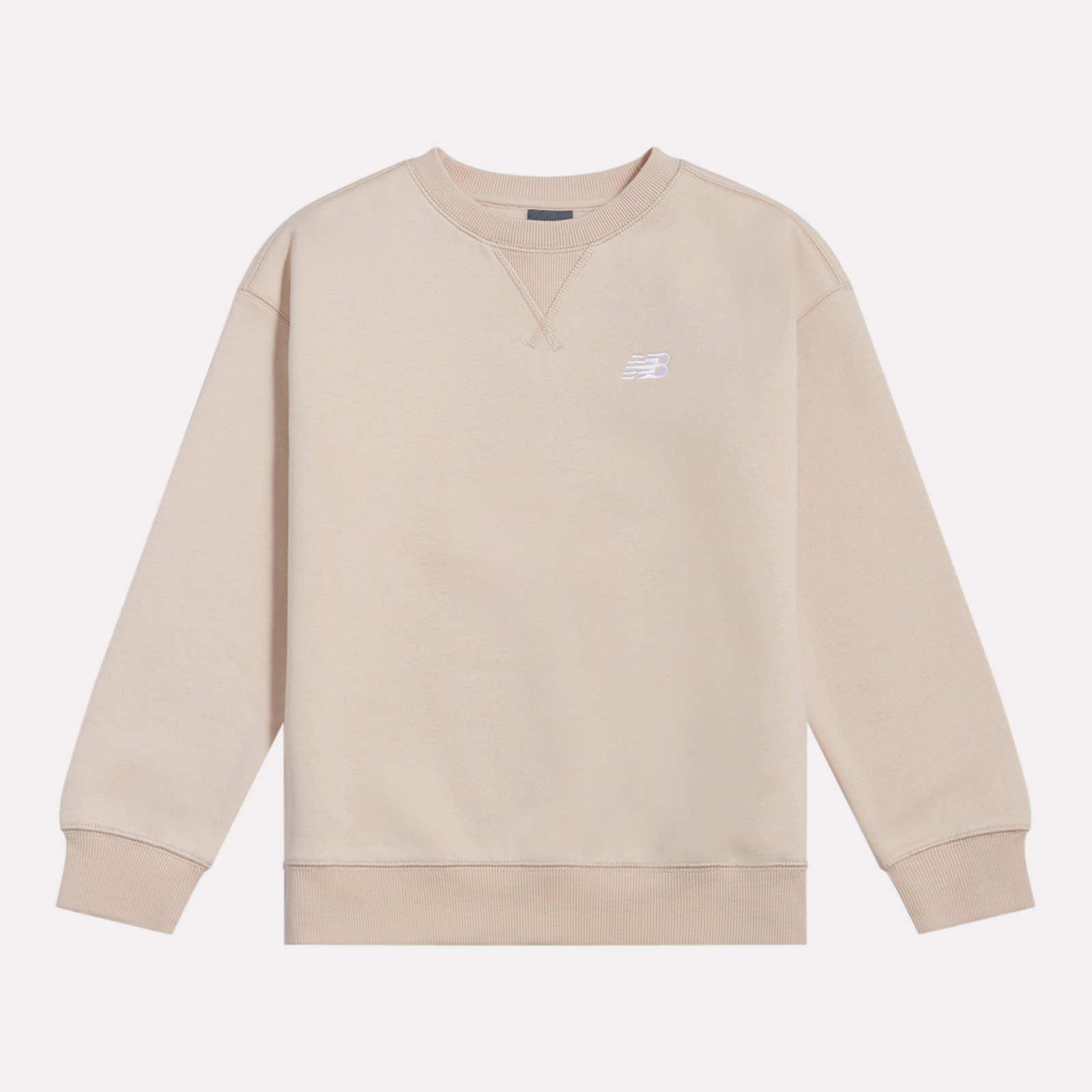 New Balance G New Balance French Terry Small Logo Crew in BRAUN