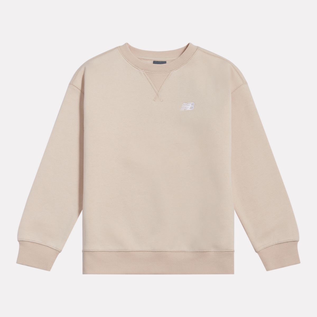New Balance G New Balance French Terry Small Logo Crew in BRAUN