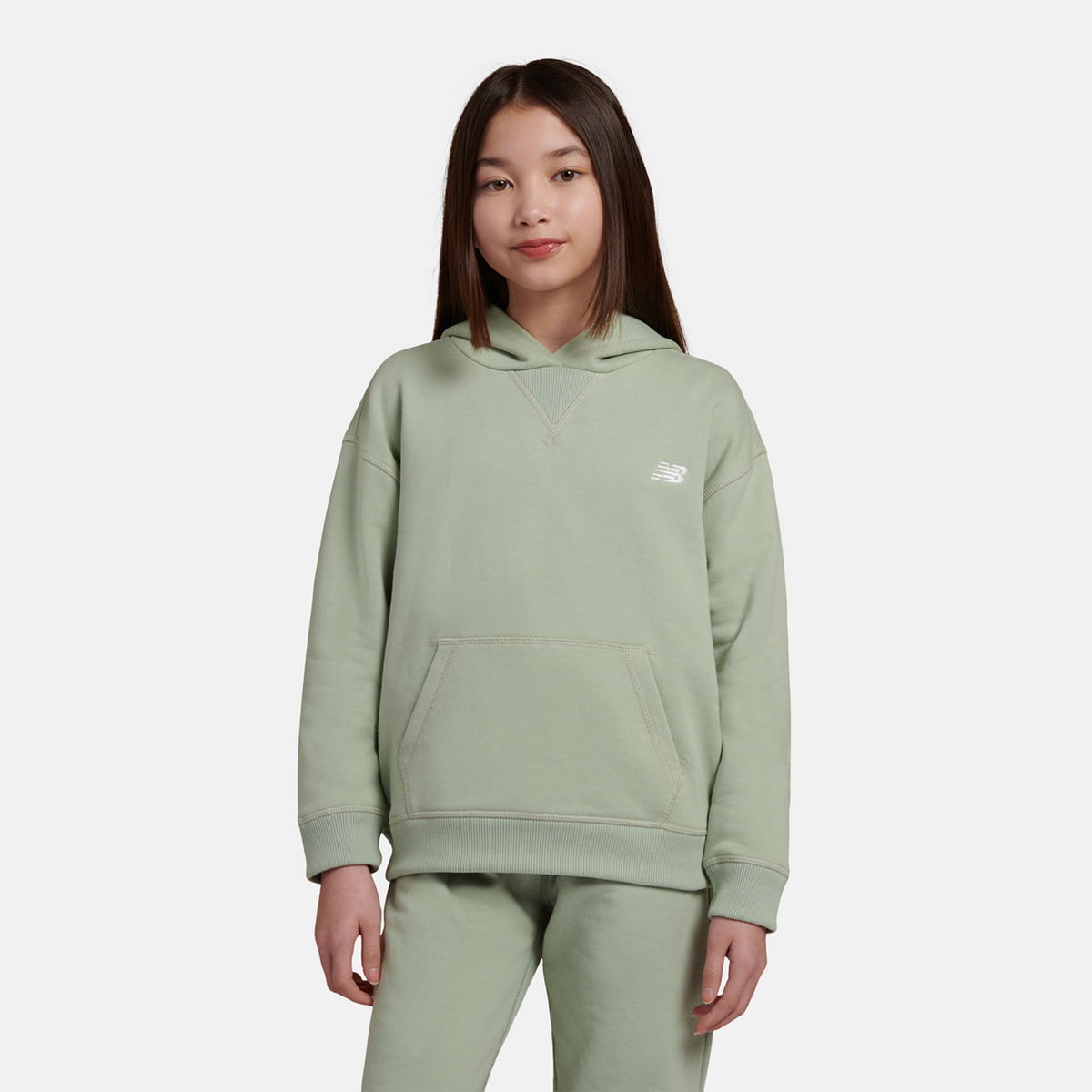 New Balance G New Balance French Terry Small Logo Hoodie in