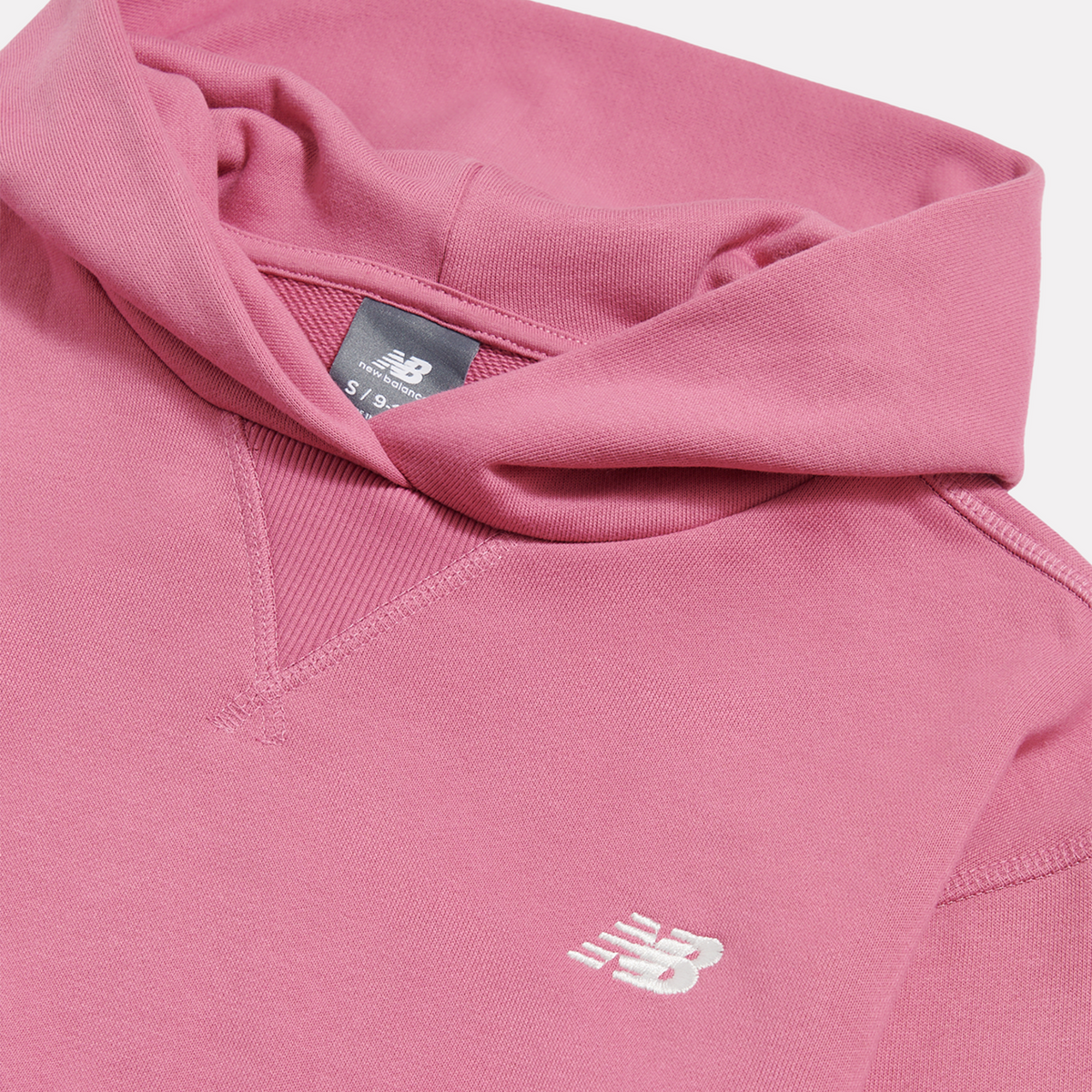 New Balance G New Balance French Terry Small Logo Hoodie in PINK