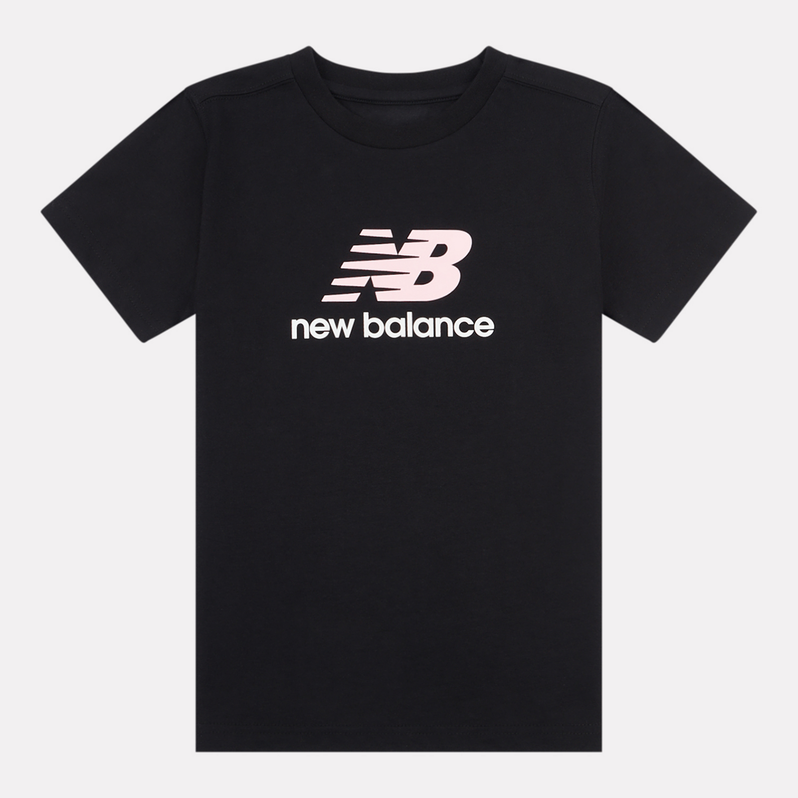 New Balance G NEW BALANCE JERSEY STACKED LOGO TEE in SCHWARZ