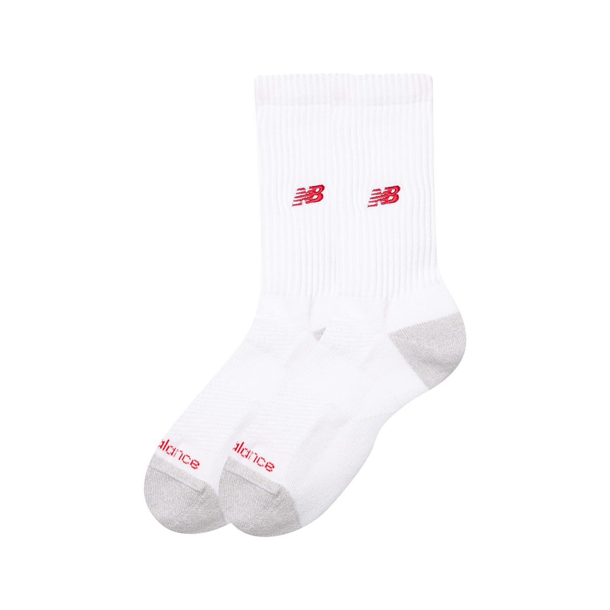 New Balance Active NB Premium Crew Socks 2 Pack in WEISS