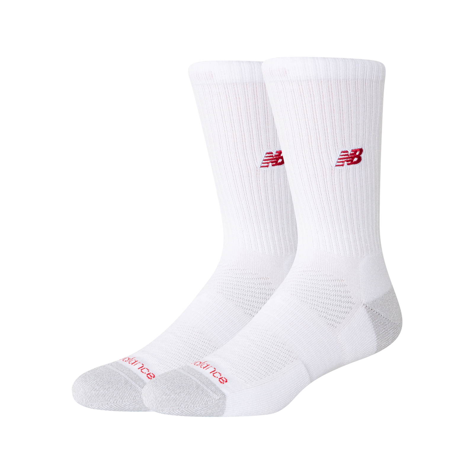 New Balance Active NB Premium Crew Socks 2 Pack in WEISS