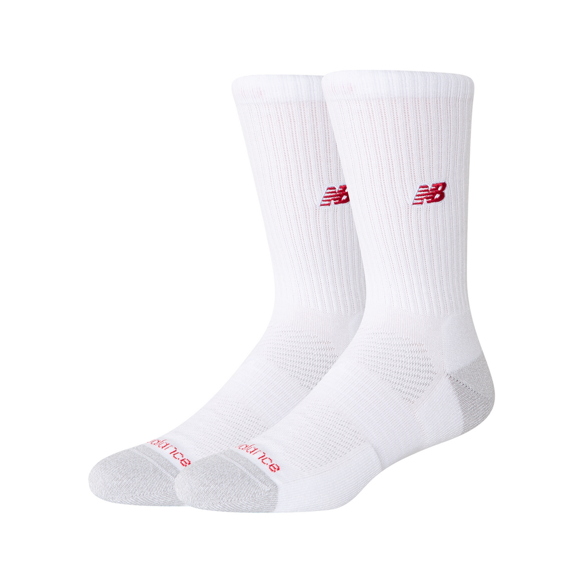 New Balance Active NB Premium Crew Socks 2 Pack in WEISS