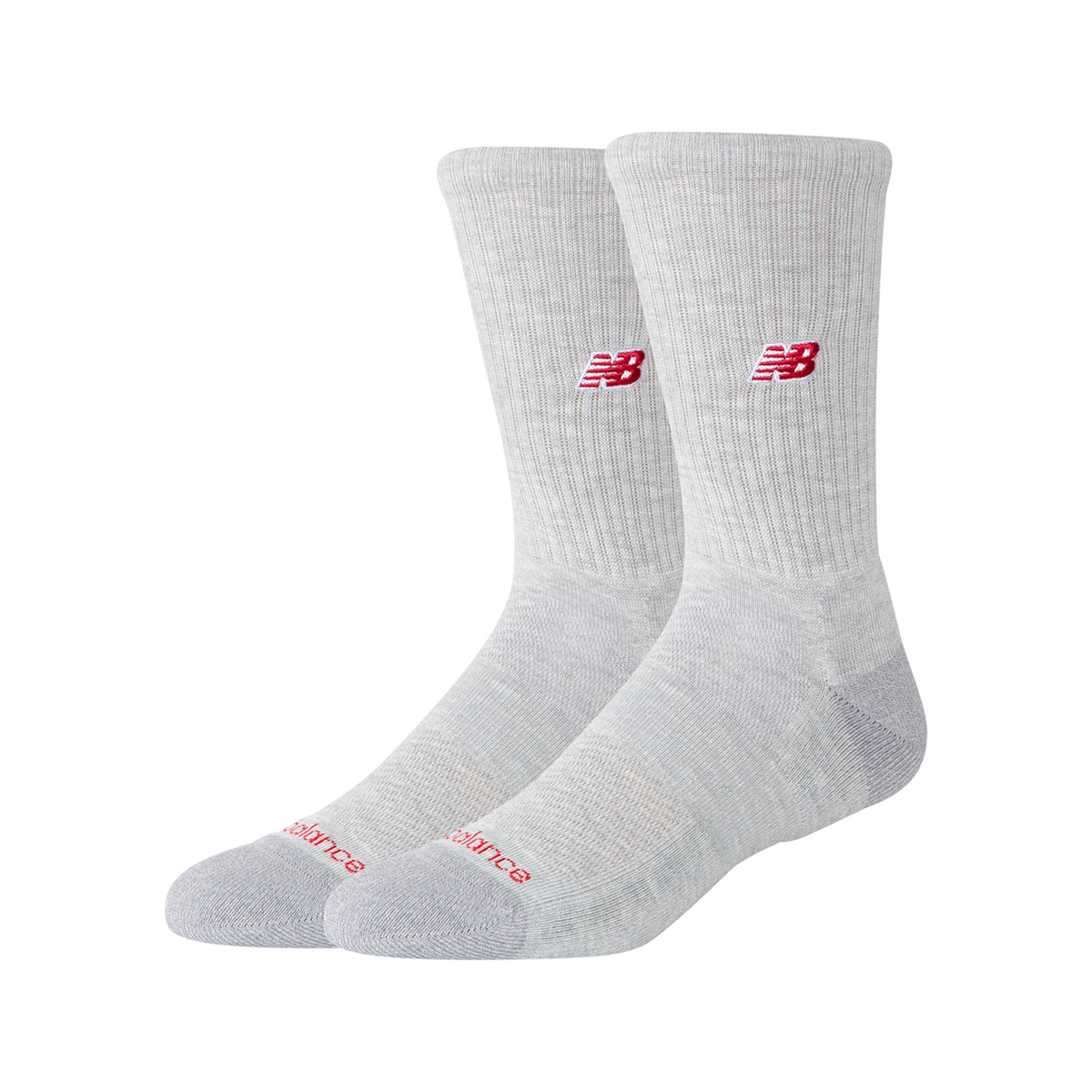 New Balance Active NB Premium Crew Socks 2 Pack in GRAU