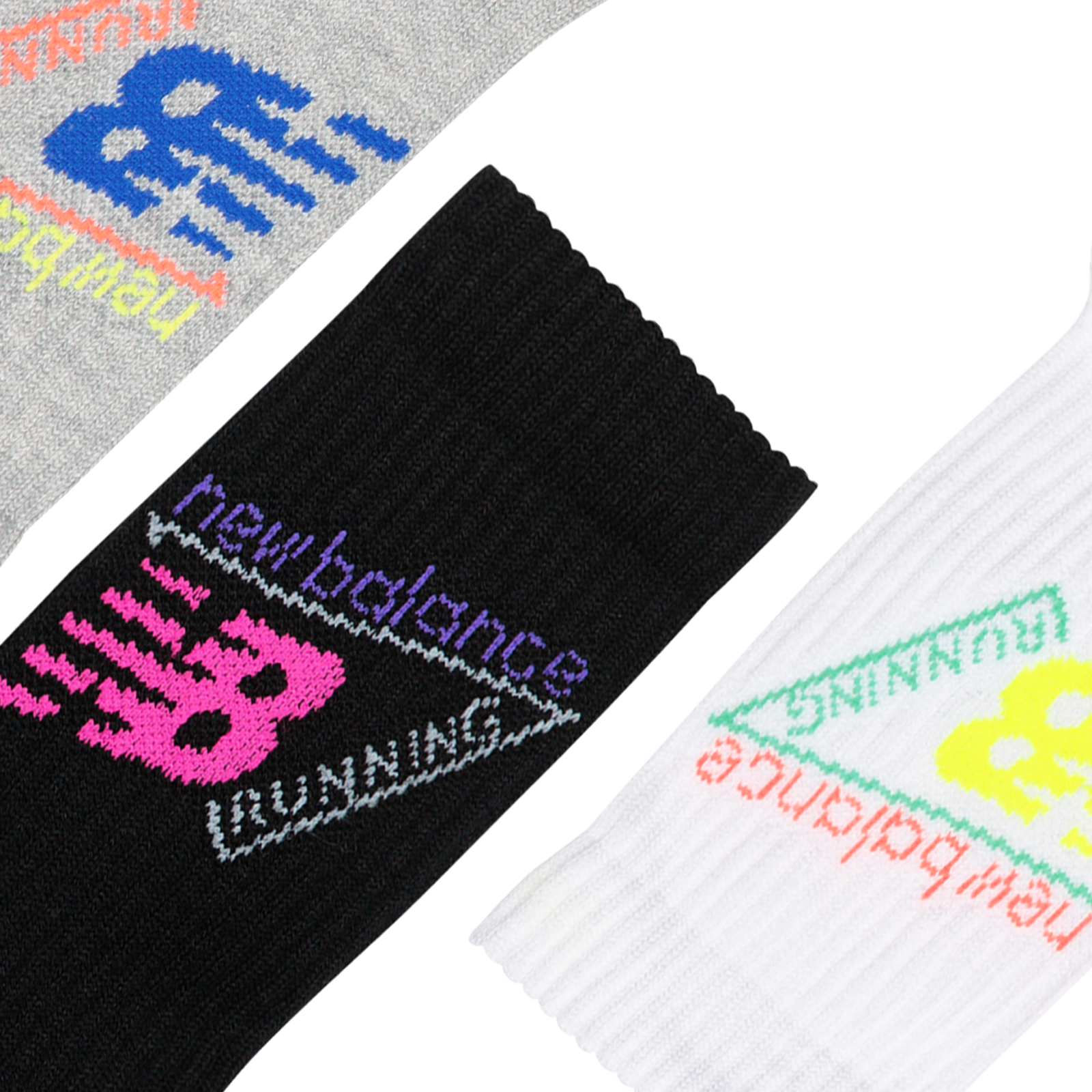 New Balance Active Graphic Crew Socks 3 Pack in MEHRFARBIG