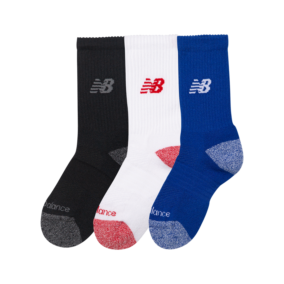 New Balance Youth Active Crew Socks 3 Pack in MEHRFARBIG