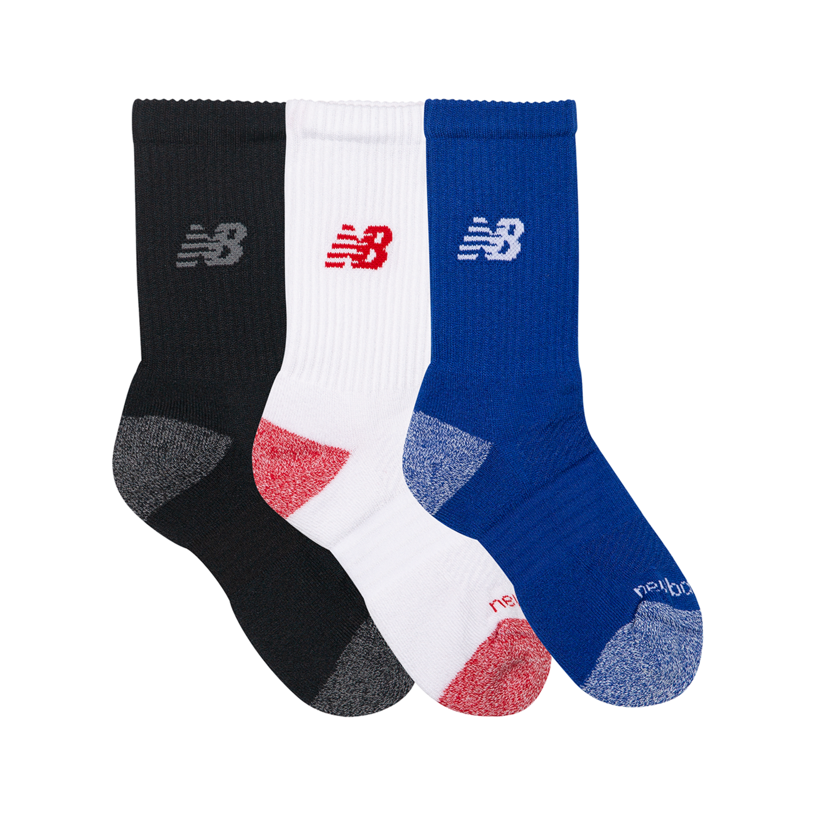 New Balance Youth Active Crew Socks 3 Pack in MEHRFARBIG