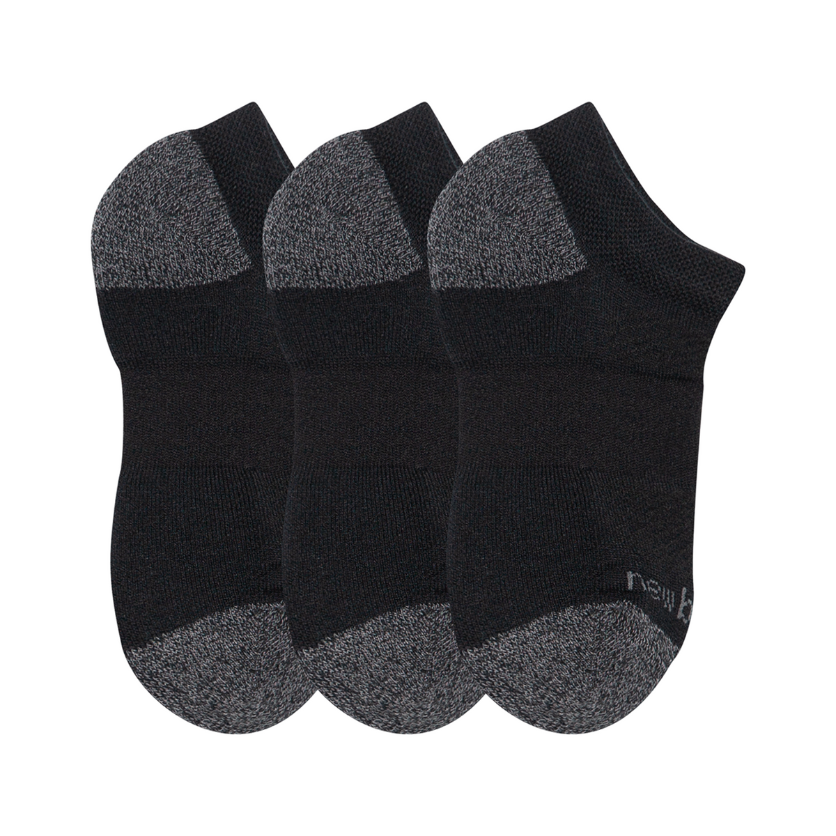 New Balance Youth Active No Show Socks 3 Pack in SCHWARZ