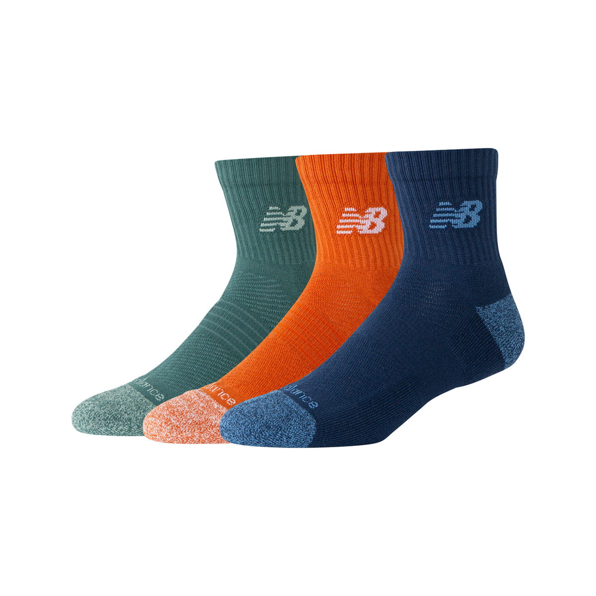 New Balance Active Quarter Socks 3 Pack in MEHRFARBIG