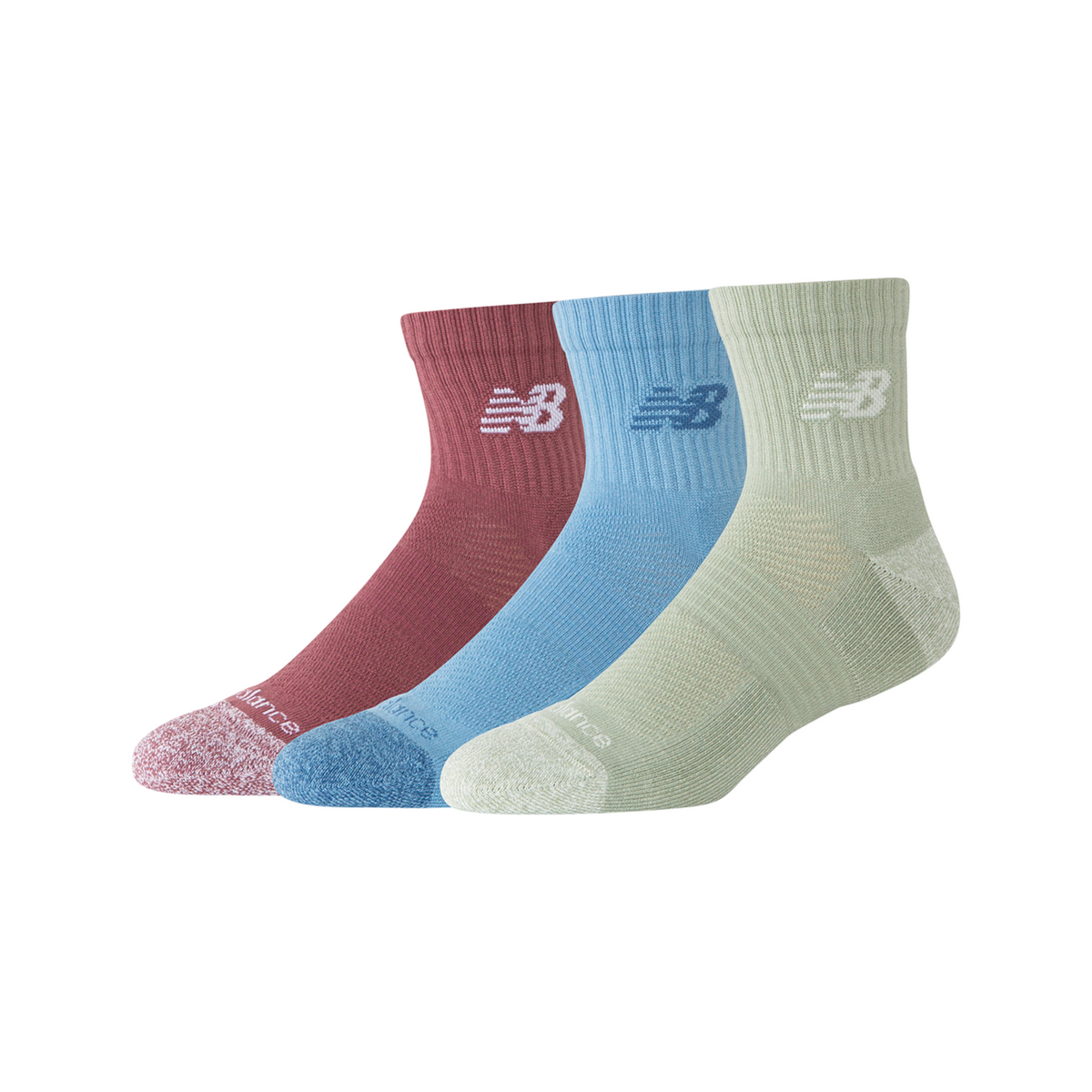 New Balance Active Quarter Socks 3 Pack in MEHRFARBIG