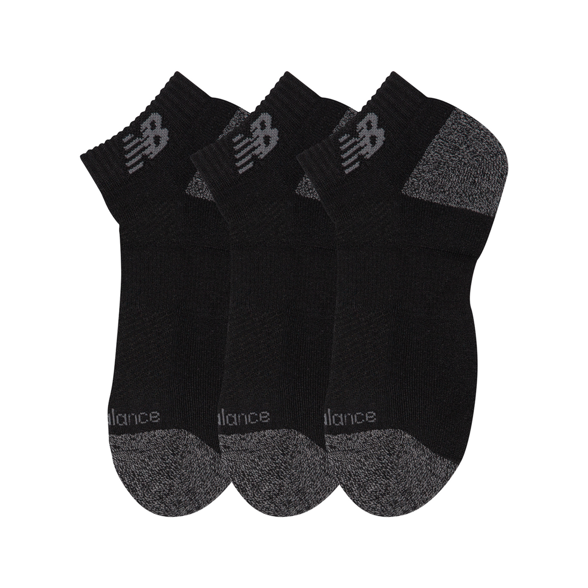 New Balance Active Low Cut Socks 3 Pack in SCHWARZ