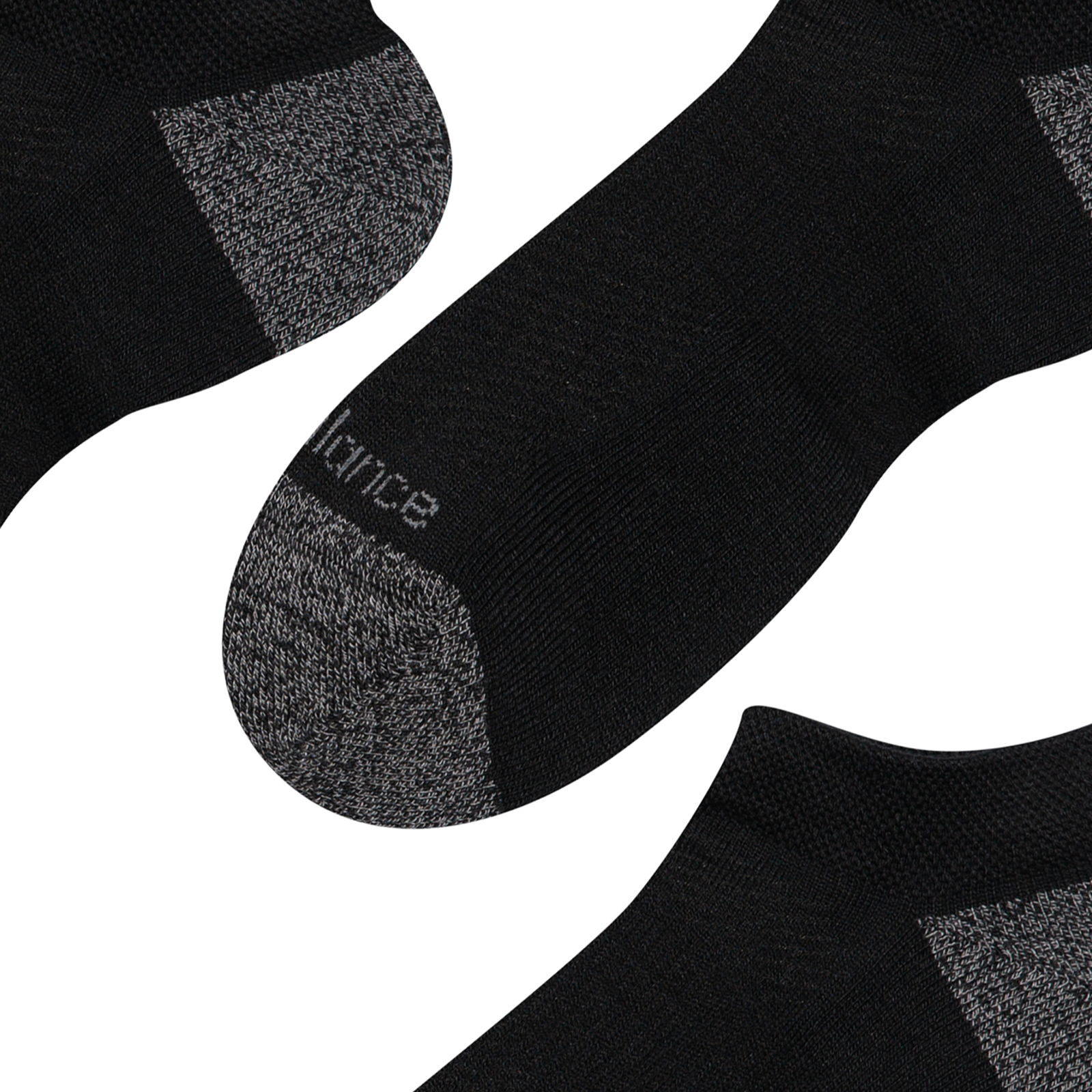 New Balance Active No Show Socks 3 Pack in SCHWARZ