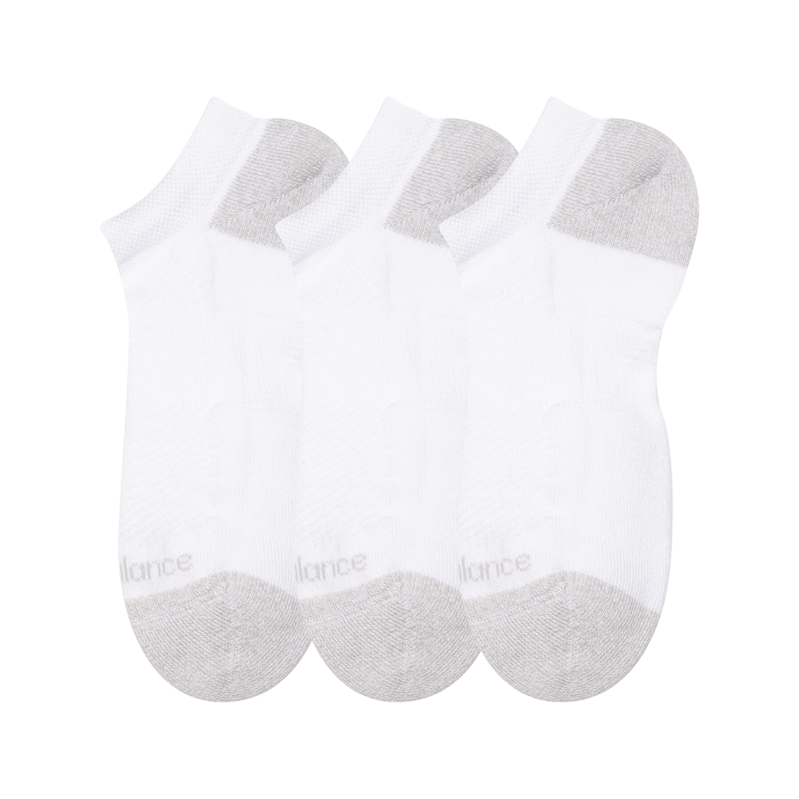 New Balance Active No Show Socks 3 Pack in WEISS