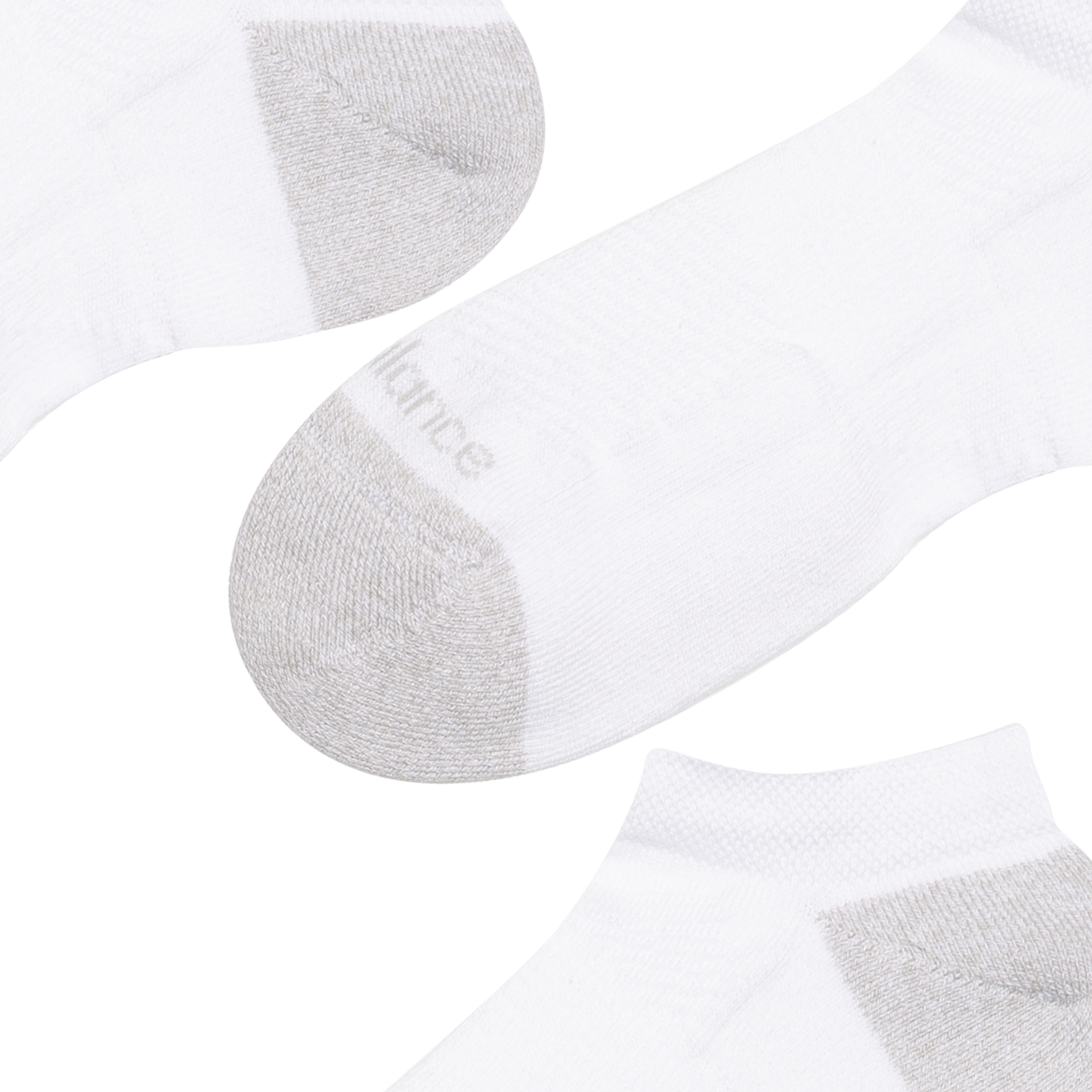 New Balance Active No Show Socks 3 Pack in WEISS