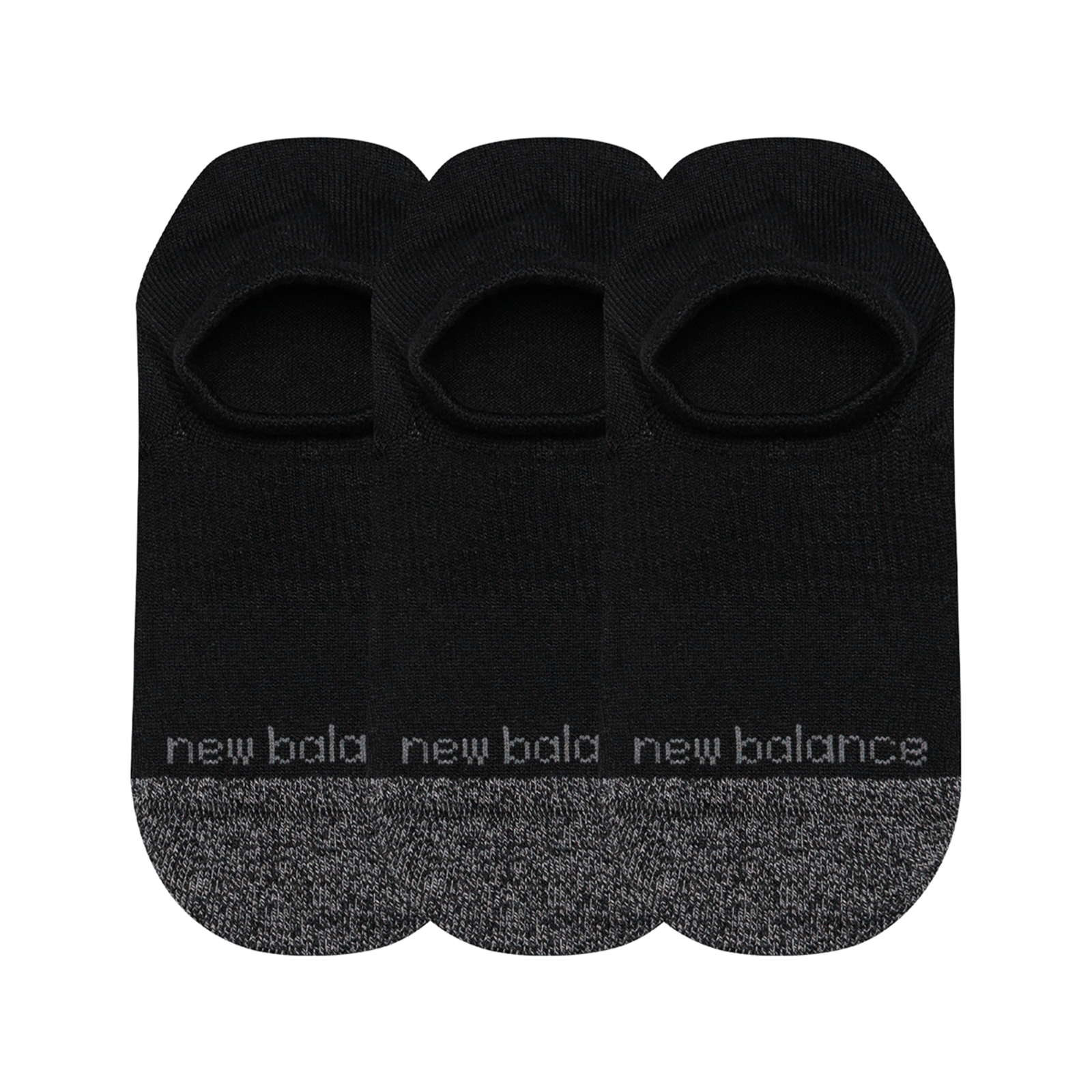 New Balance Active Invisible Socks 3 Pack in SCHWARZ