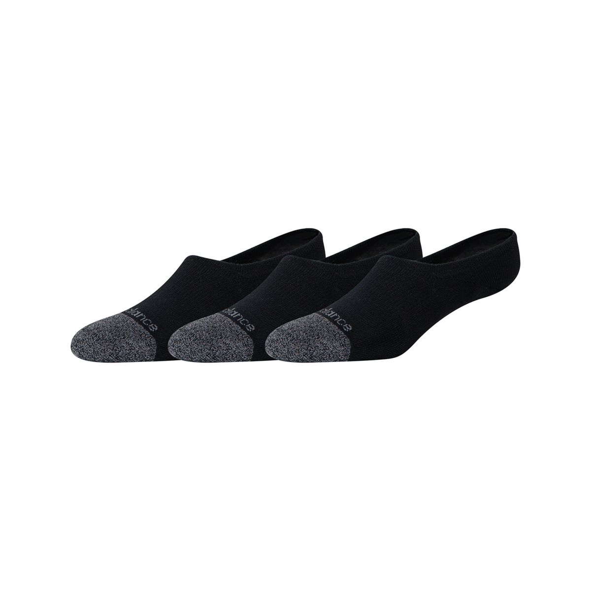 New Balance Active Invisible Socks 3 Pack in SCHWARZ