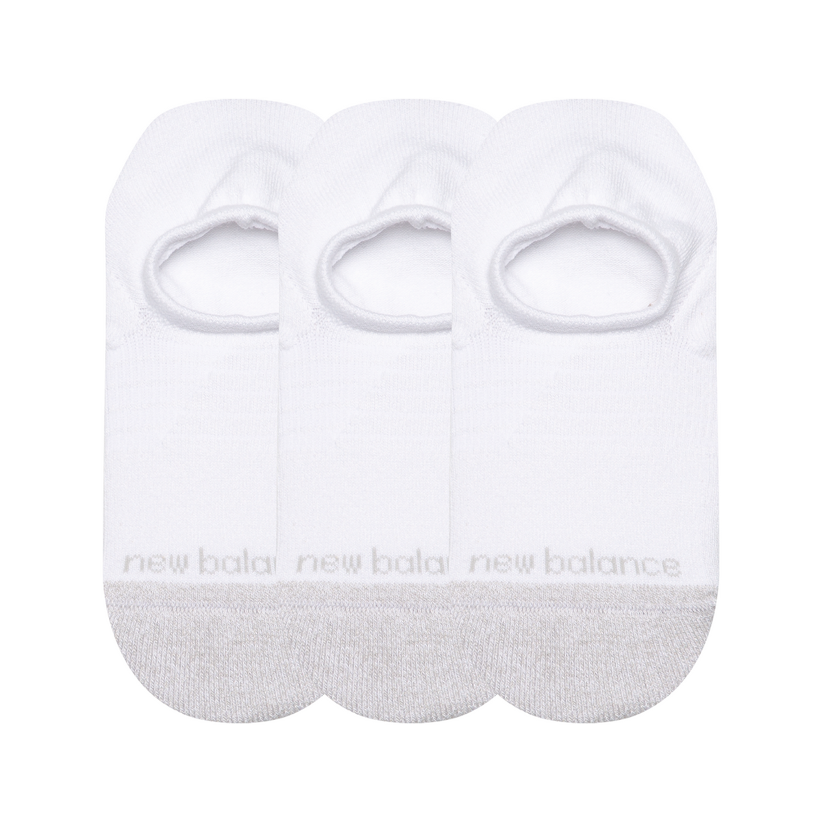 New Balance Active Invisible Socks 3 Pack in WEISS