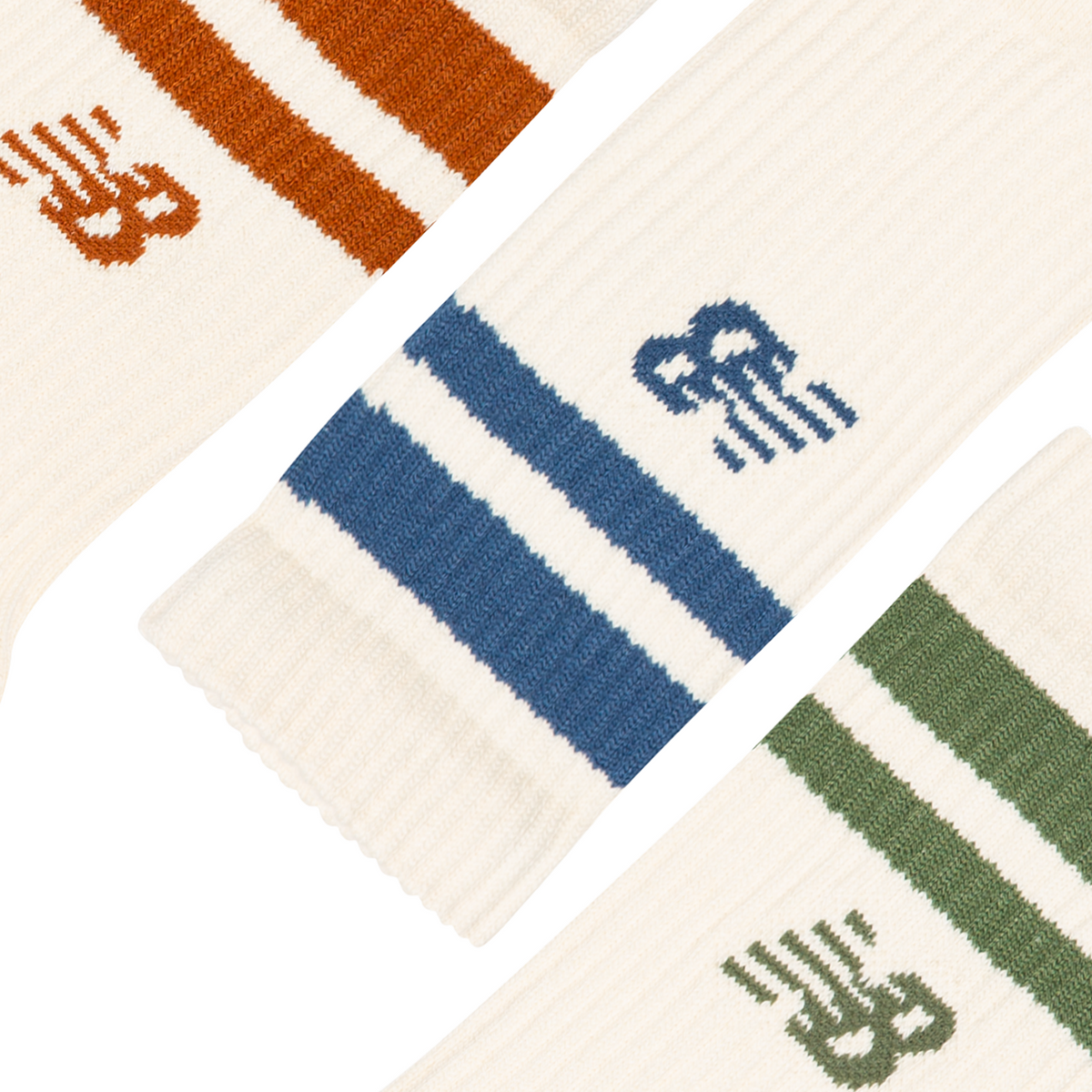 New Balance Active Lifestyle Striped Crew Socks 3 Pack in MEHRFARBIG