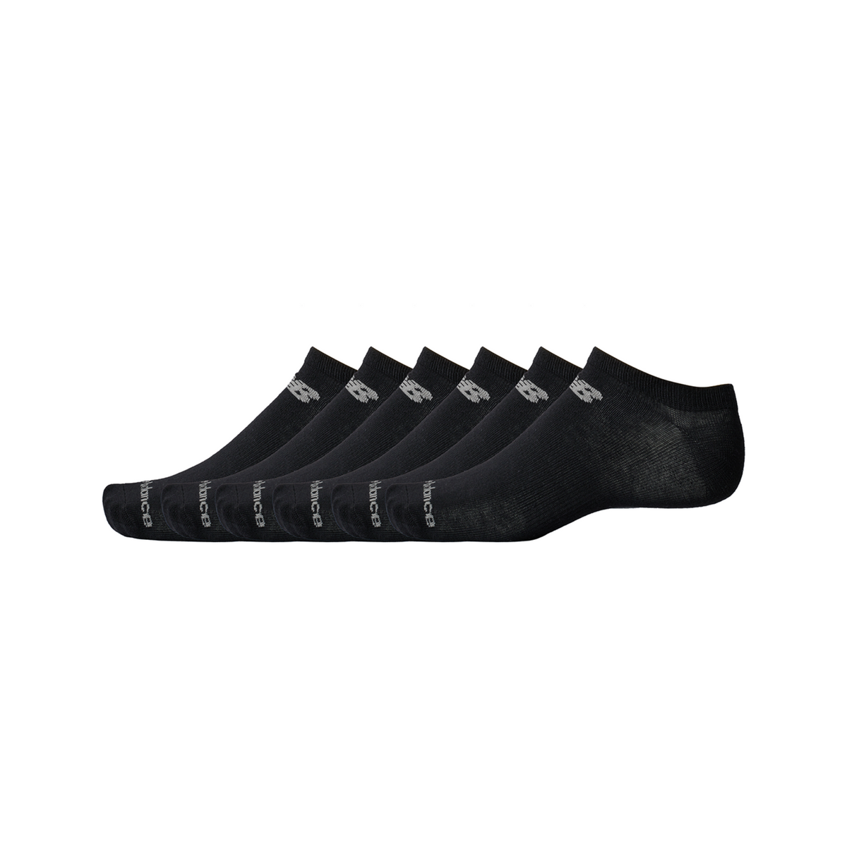 New Balance Performance Basic No Show 6 Pack in SCHWARZ