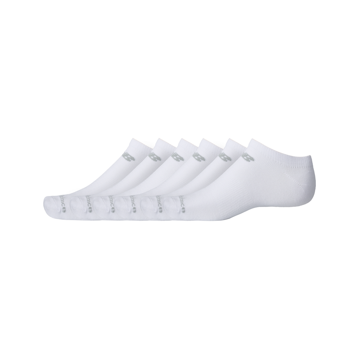 New Balance Performance Basic No Show 6 Pack in WEISS