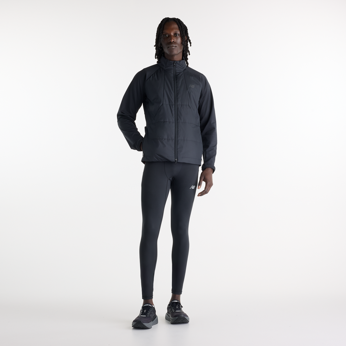 New Balance Winter Run Jacket in SCHWARZ