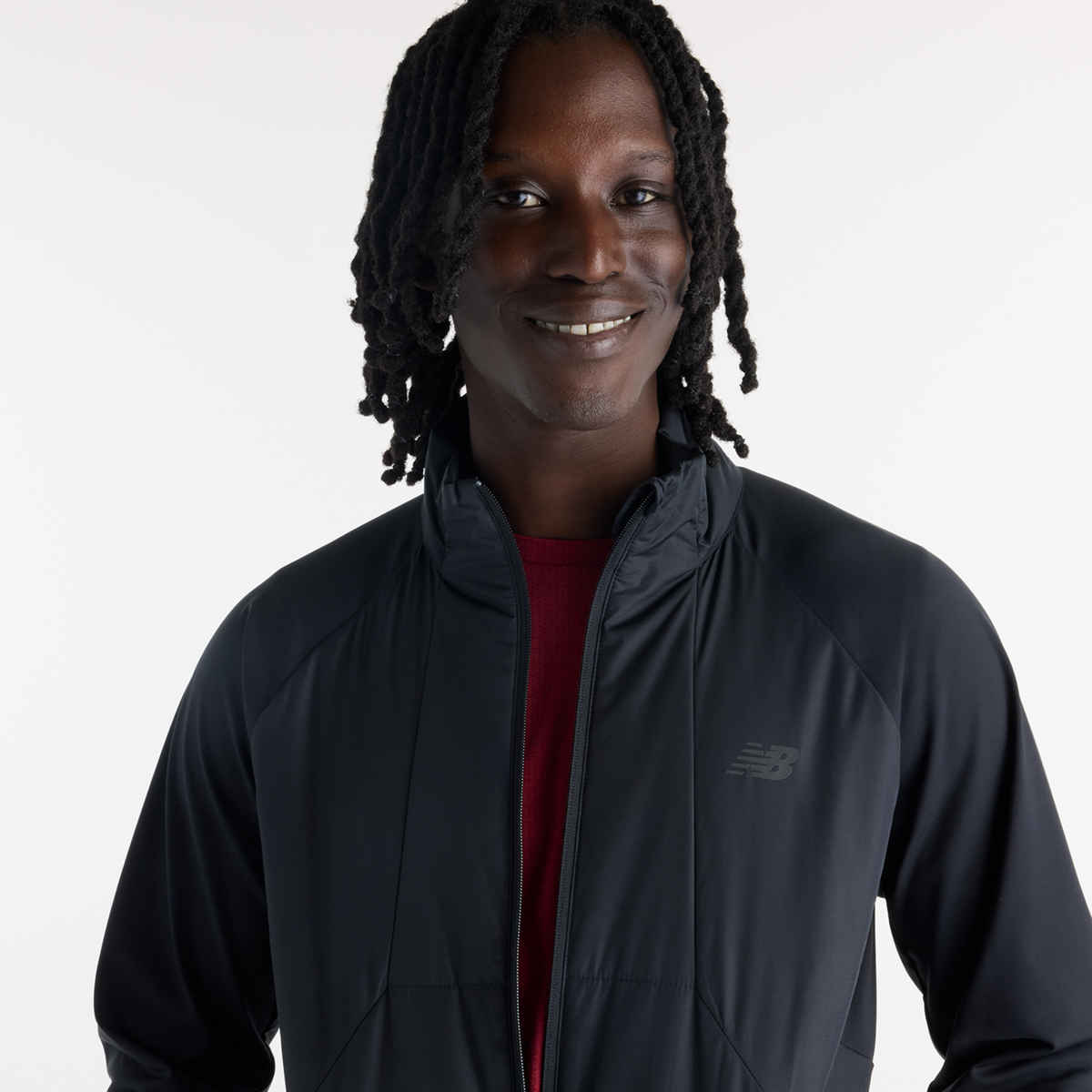 New Balance Winter Run Jacket in SCHWARZ