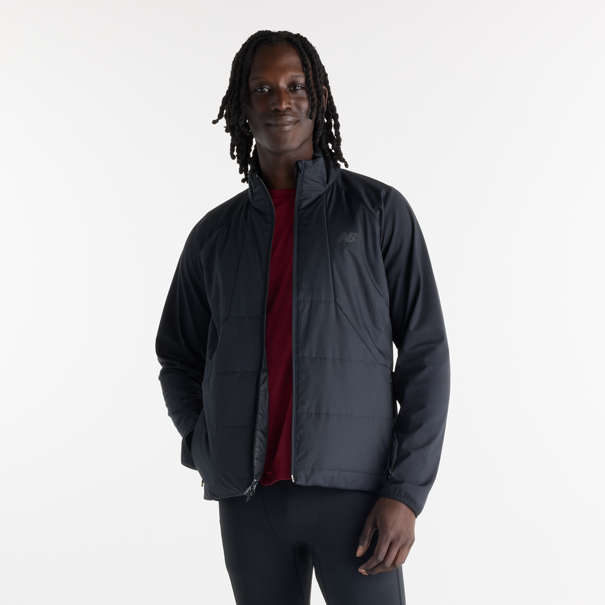 New Balance Winter Run Jacket in SCHWARZ