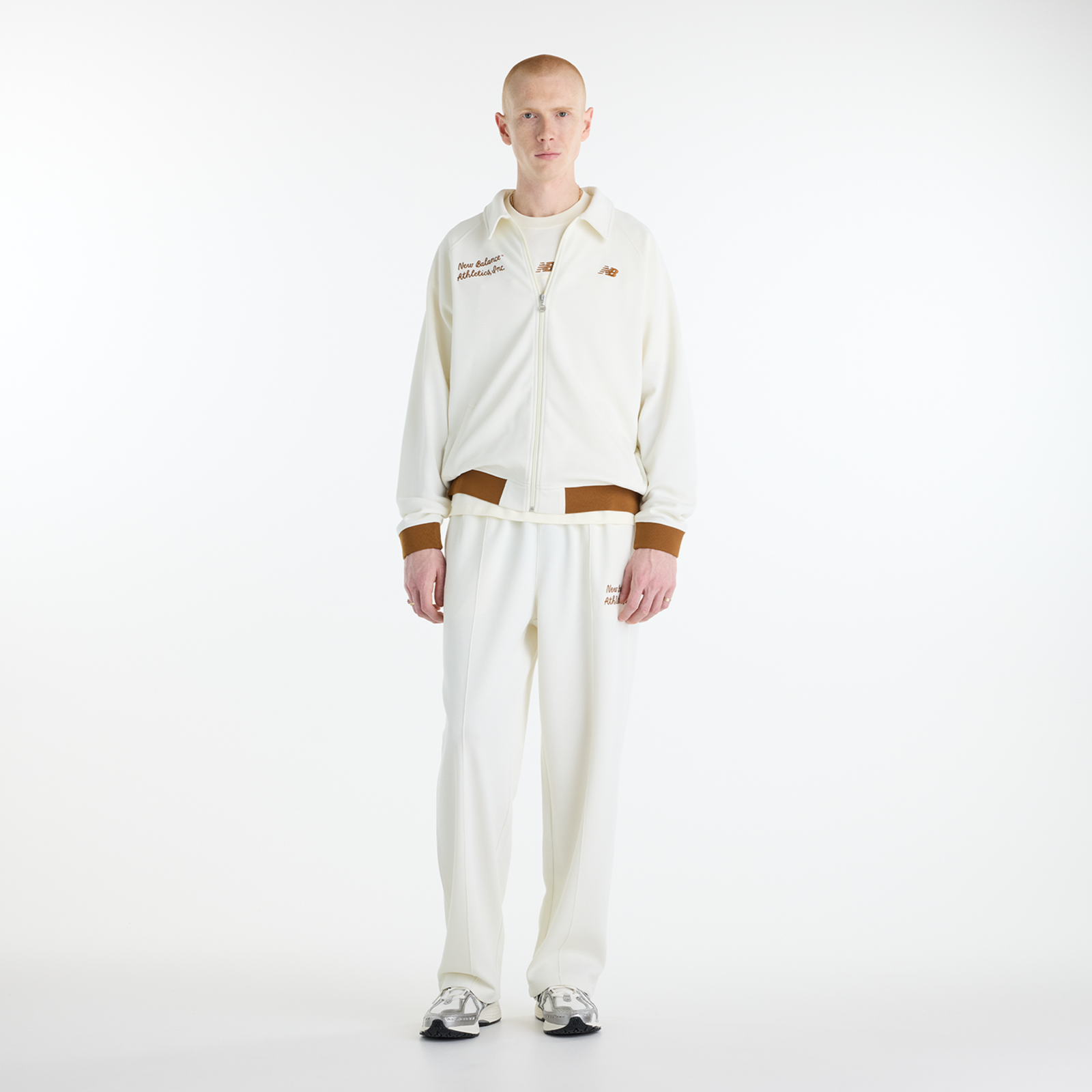 New Balance Sport Legacy Pique Jacket in BEIGE