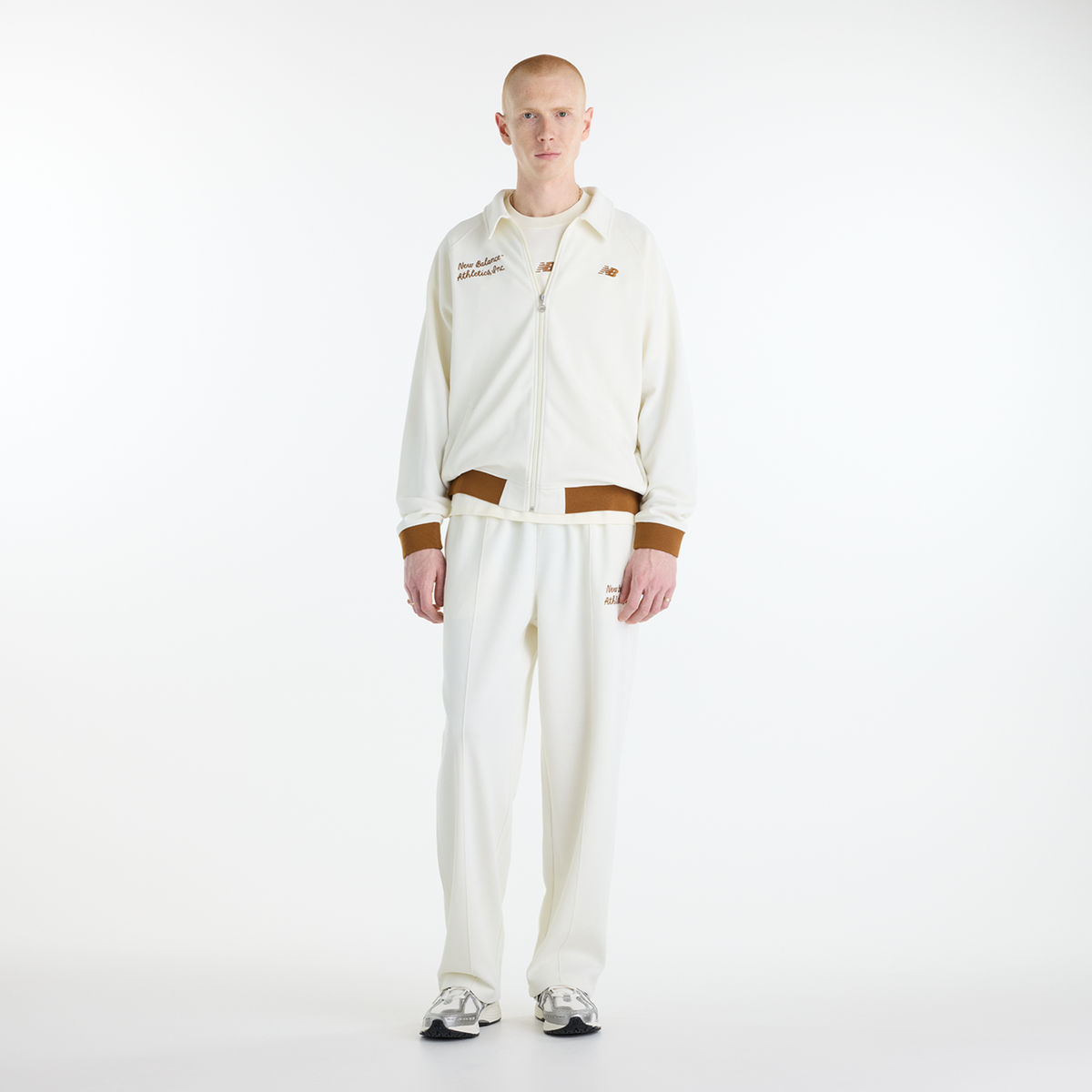 New Balance Sport Legacy Pique Jacket in BEIGE