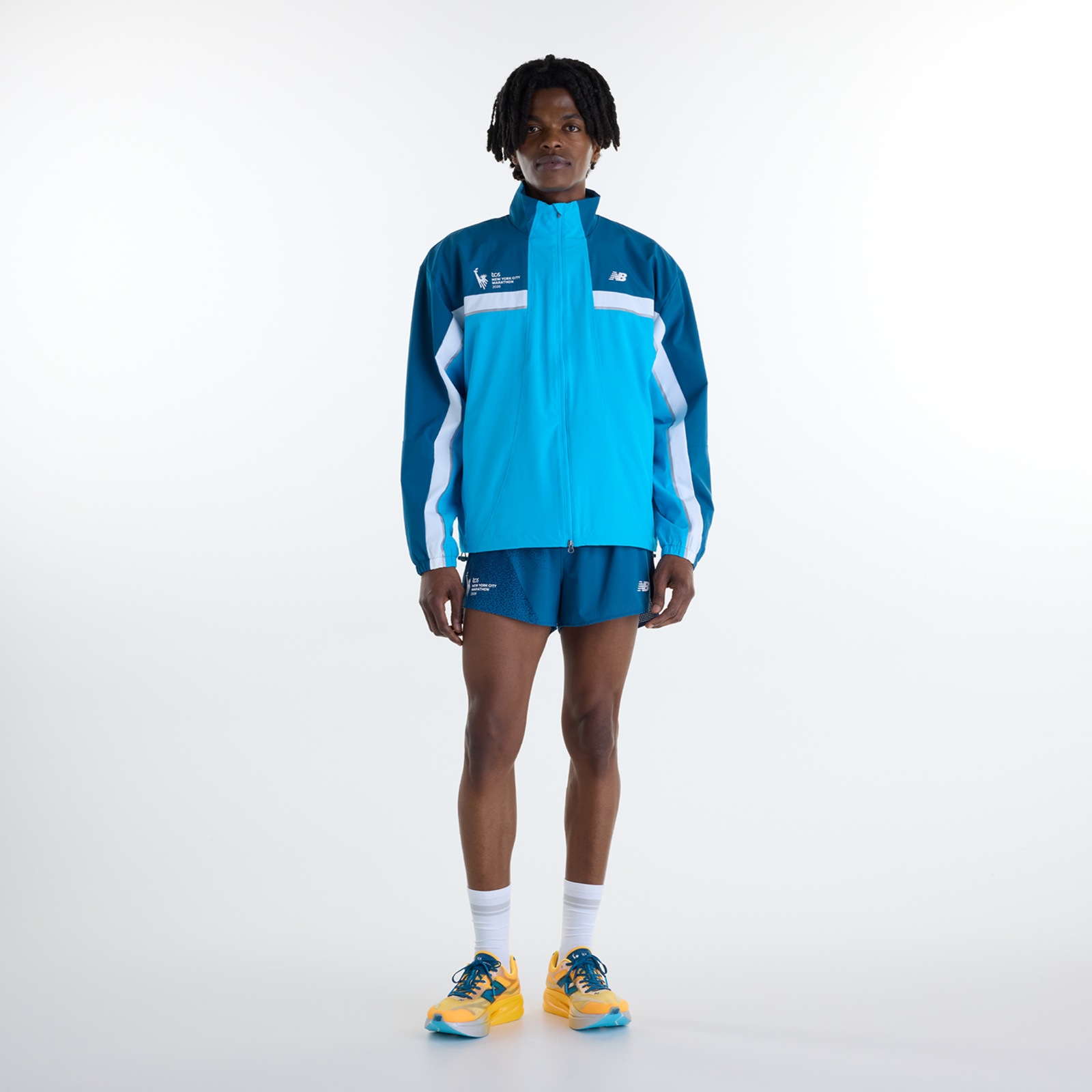 New Balance NYCM Marathon Jacket in BLAU