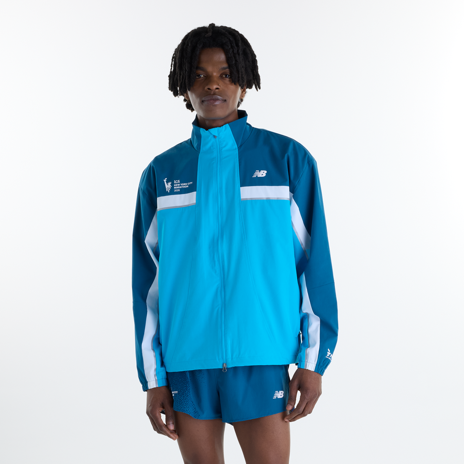 New Balance NYCM Marathon Jacket in BLAU