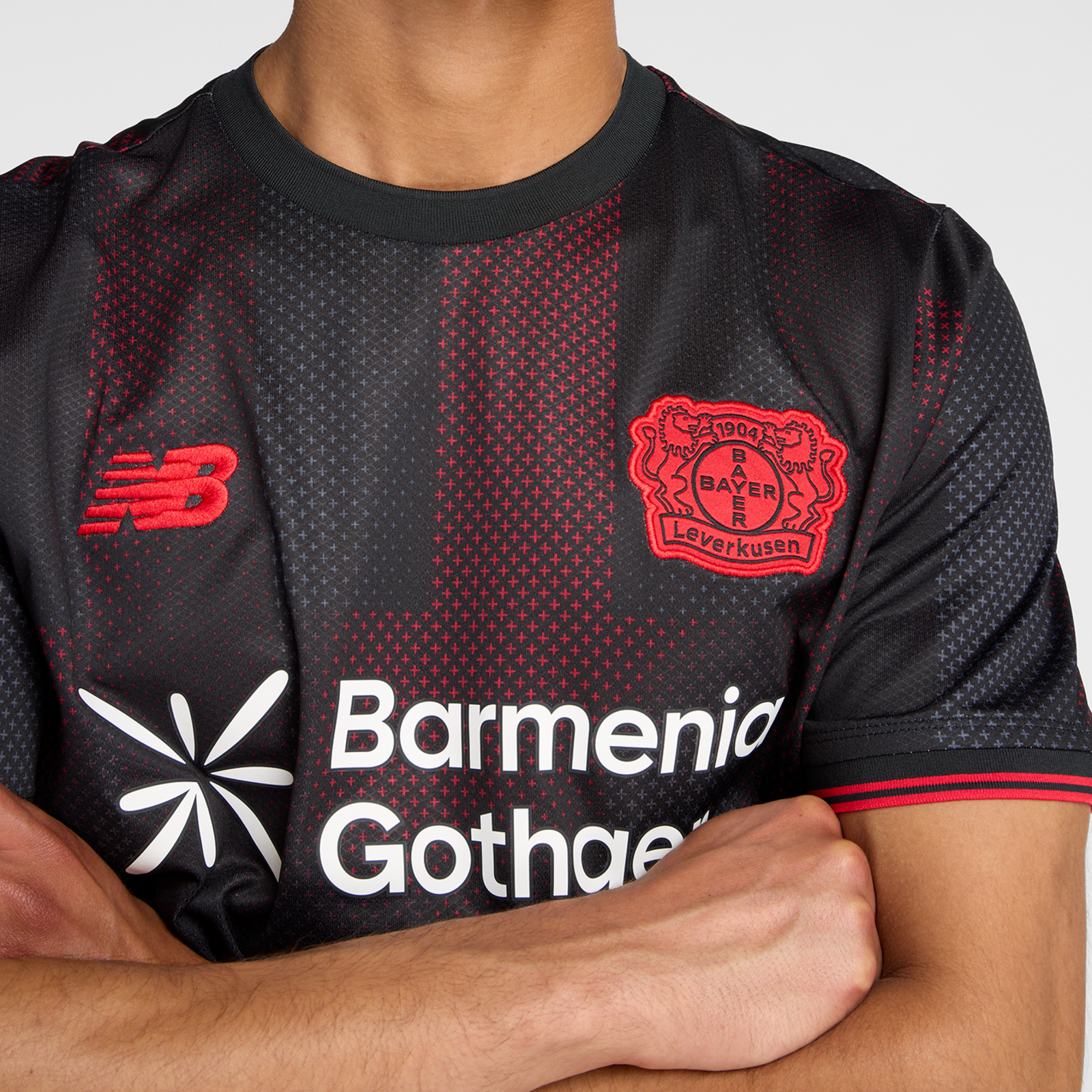 New Balance Bayer 04 Leverkusen Home SS Jersey 25/26 in