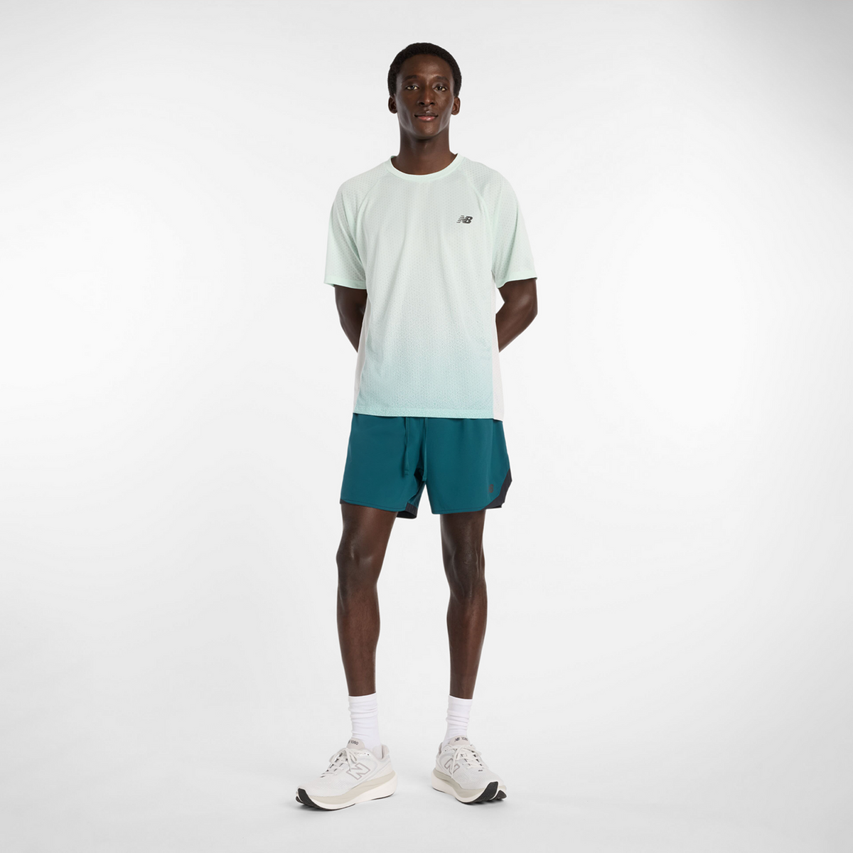 New Balance Viz-Tech Run T-Shirt in BLAU