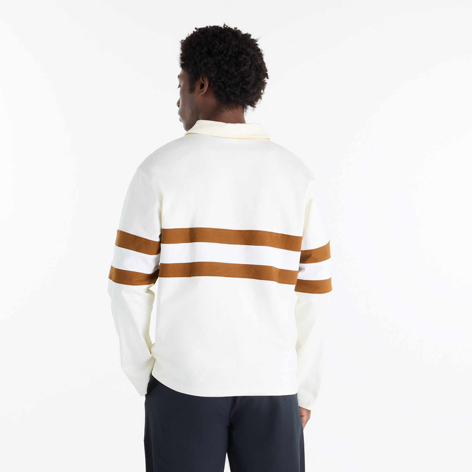 New Balance Sport Legacy Rugby Shirt in BEIGE