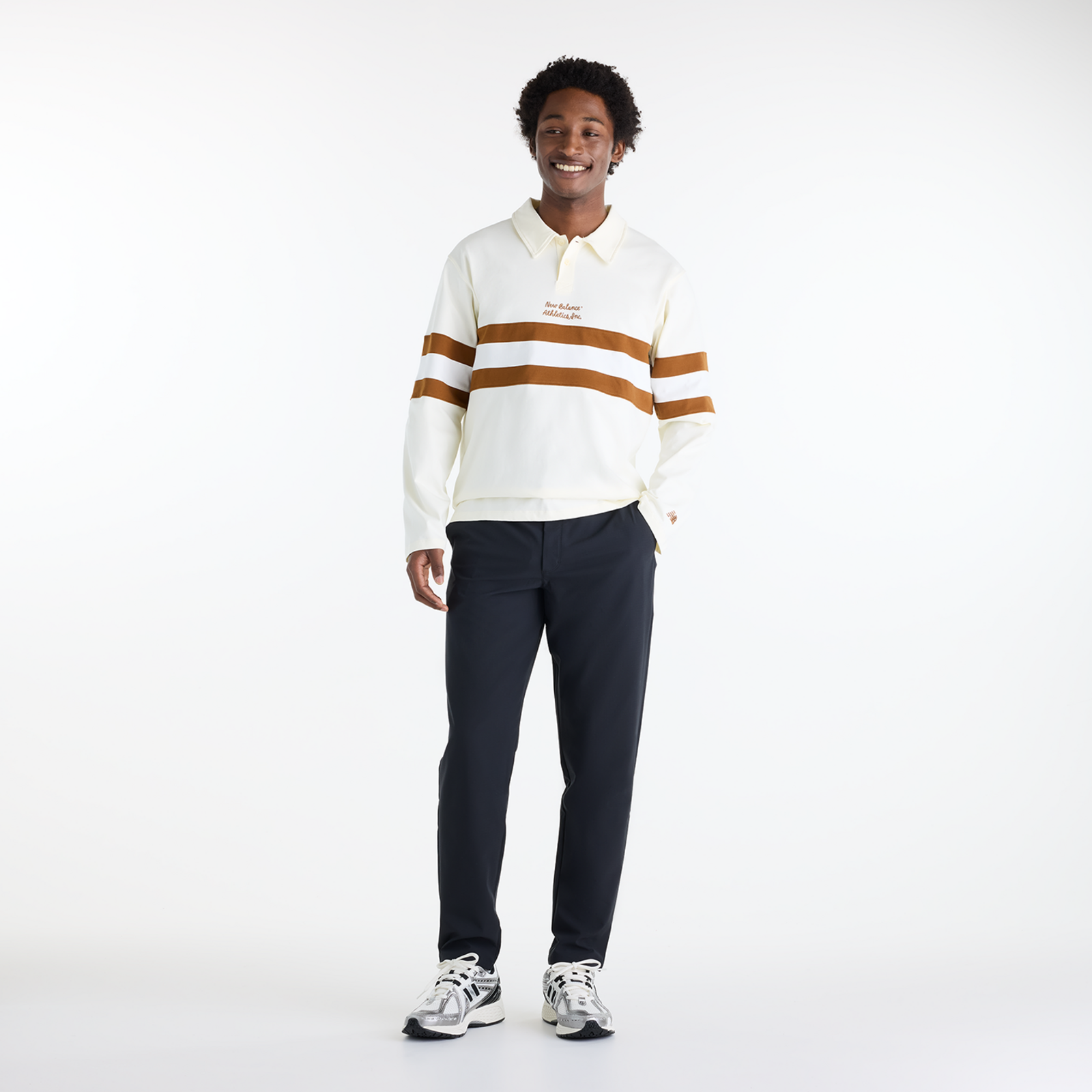 New Balance Sport Legacy Rugby Shirt in BEIGE