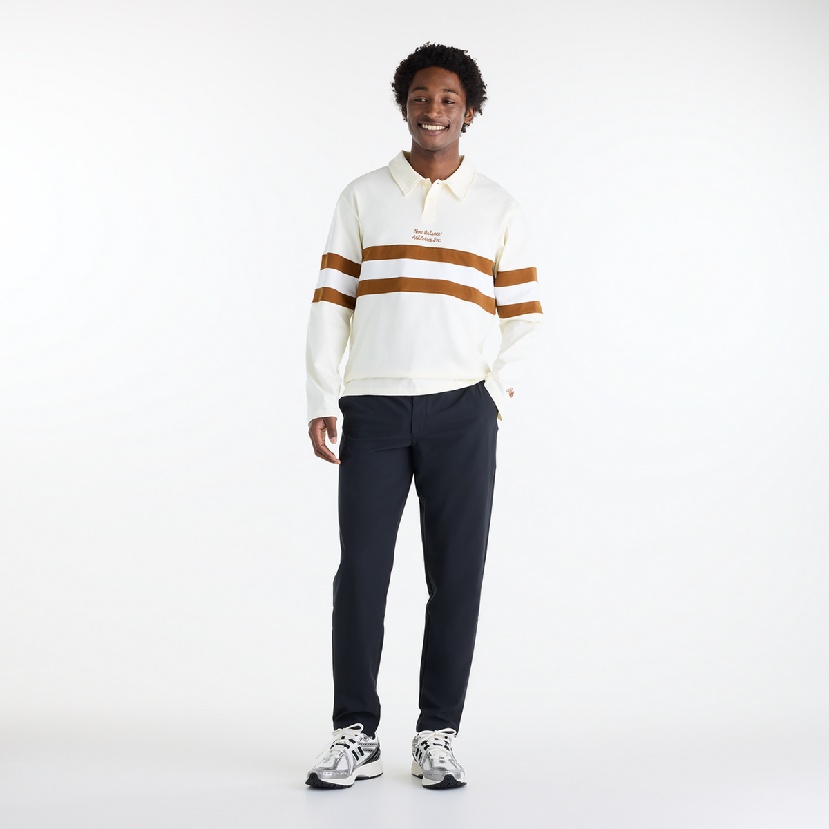 New Balance Sport Legacy Rugby Shirt in BEIGE