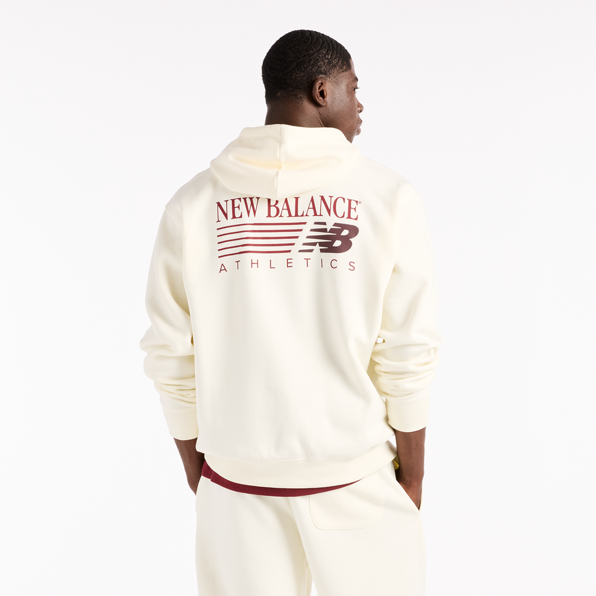 New Balance Reimagined Fleece Hoodie in BEIGE