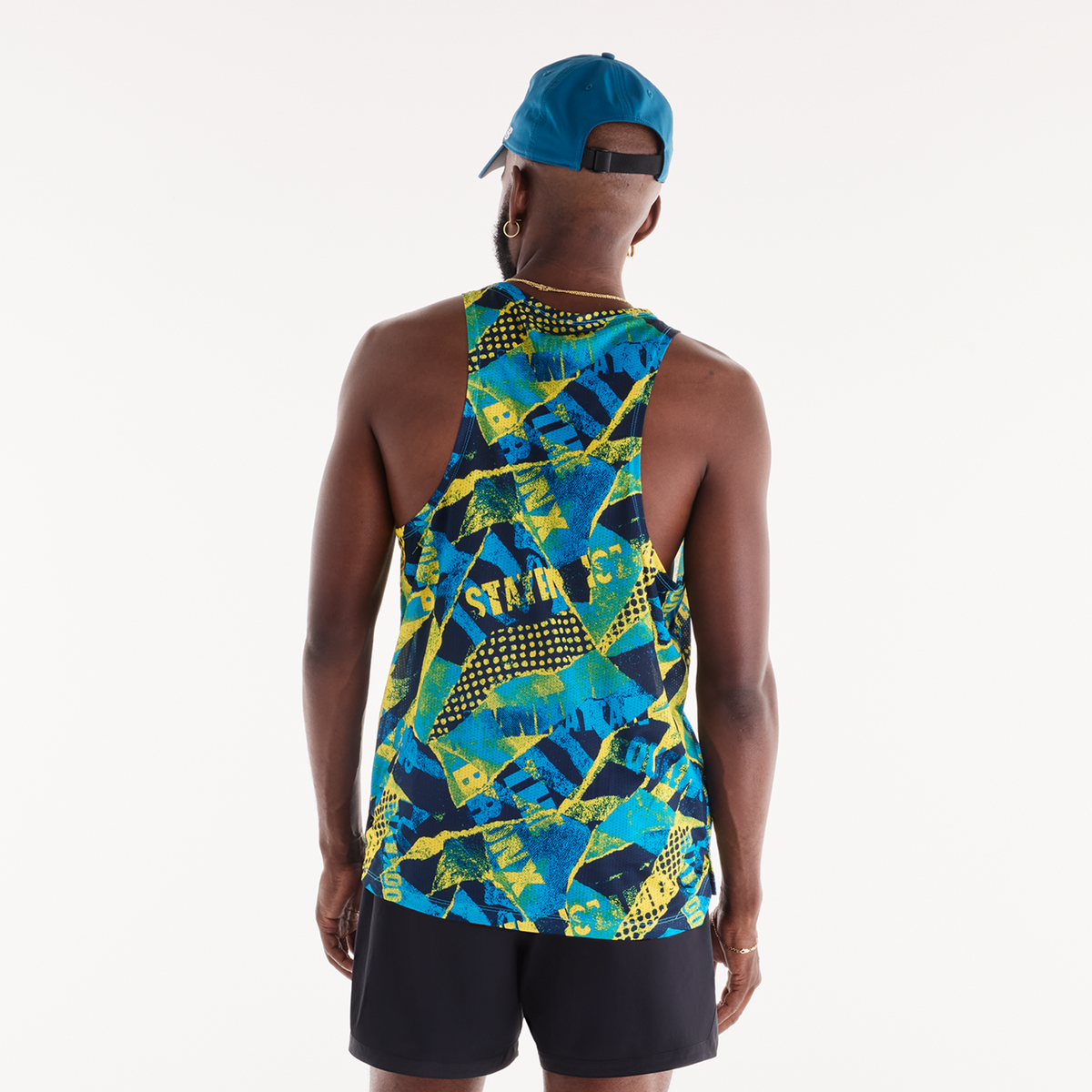 New Balance NYC Marathon Athletics Printed Singlet in MEHRFARBIG