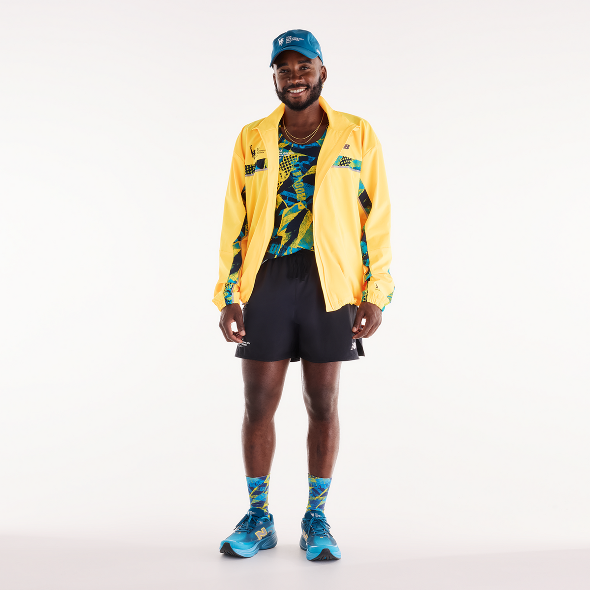 New Balance NYC Marathon Athletics Printed Singlet in MEHRFARBIG