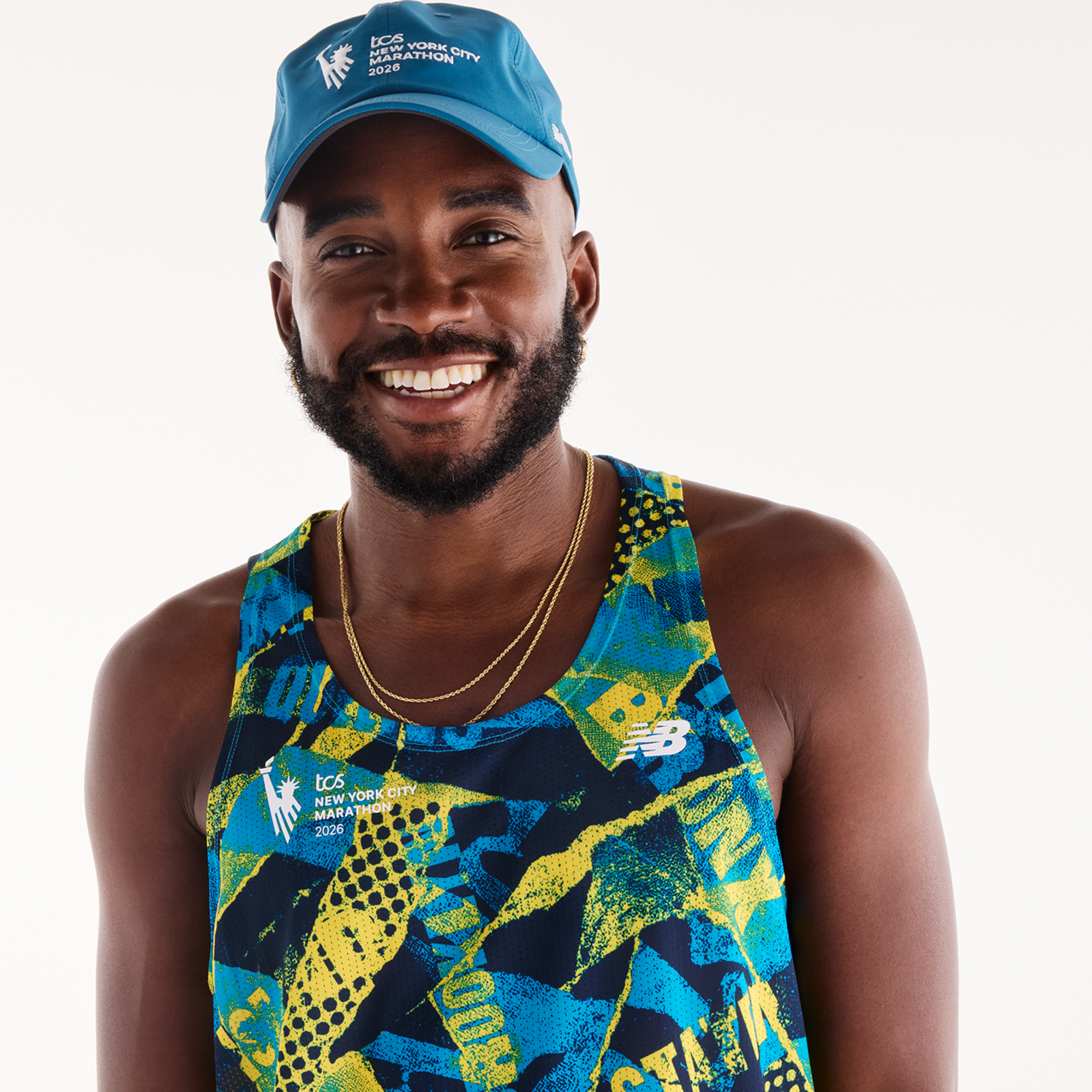 New Balance NYC Marathon Athletics Printed Singlet in MEHRFARBIG