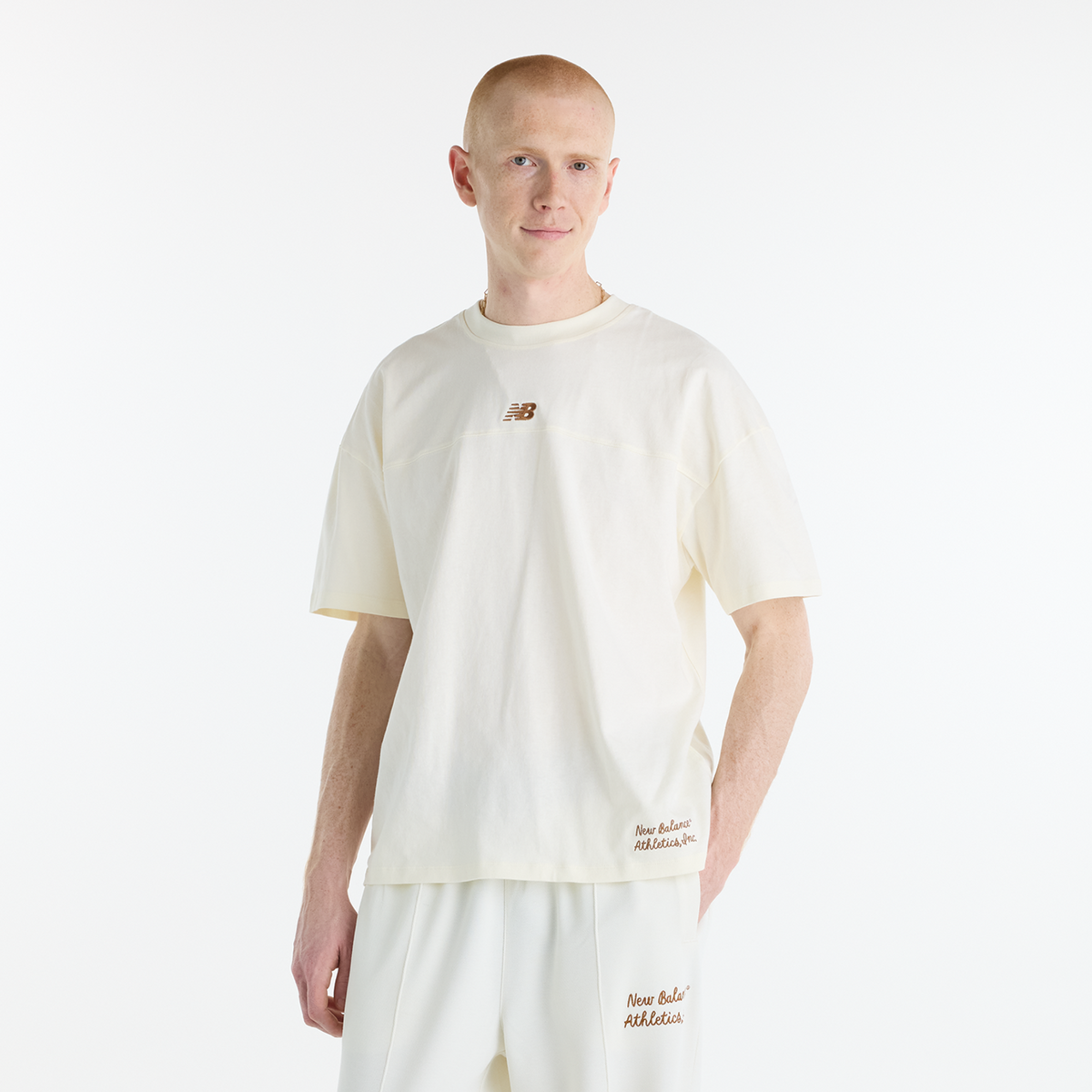 New Balance Sport Legacy Graphic T-Shirt in BEIGE